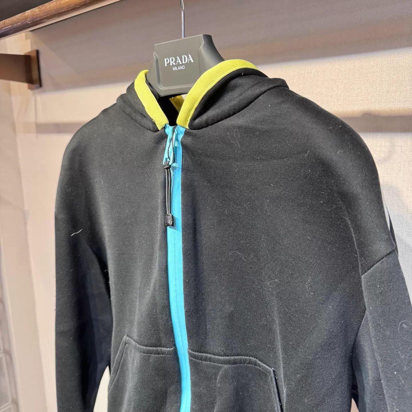 Prada Prada Black Zipper Hooded Jacket XL New Size US XL / EU 56 / 4 - 4 Thumbnail