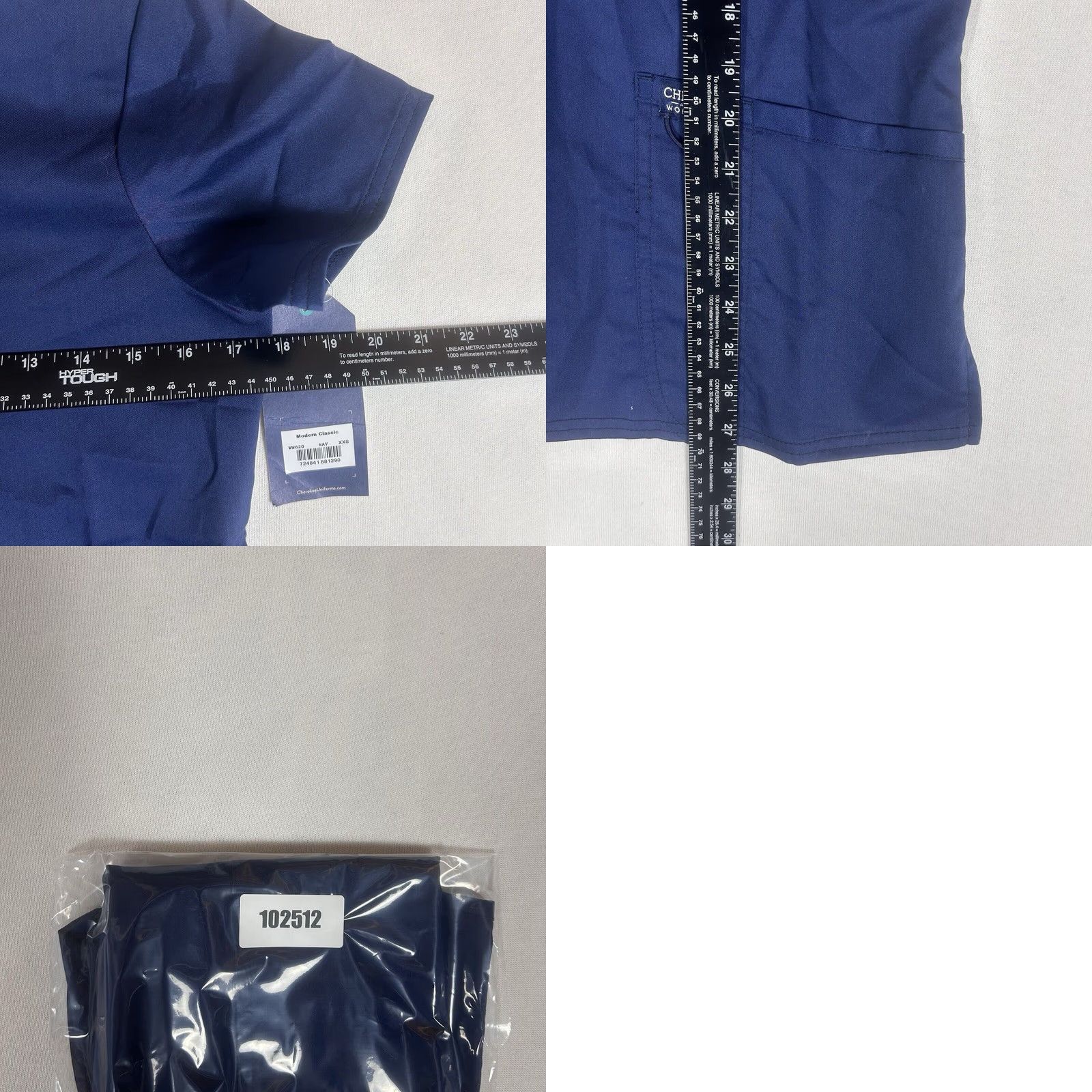 Cherokee Cherokee Scrub Top Blue 2XS Women Flawed Pockets Modern Classic Medical Size XXS / US 00 / IT 34 - 8 Thumbnail