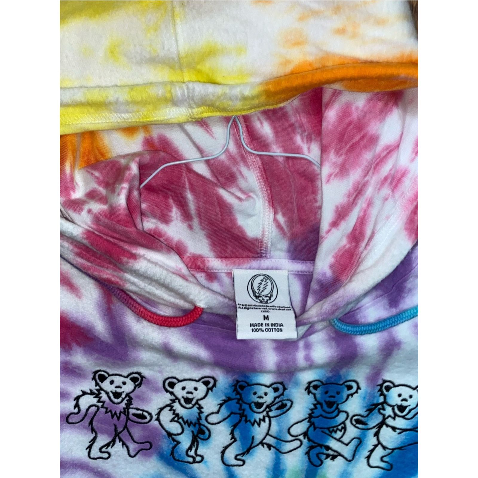 Grateful Dead Official Grateful Dead Tie Dye Super Soft Hoodie Bears MED Size M / US 6-8 / IT 42-44 - 9 Thumbnail