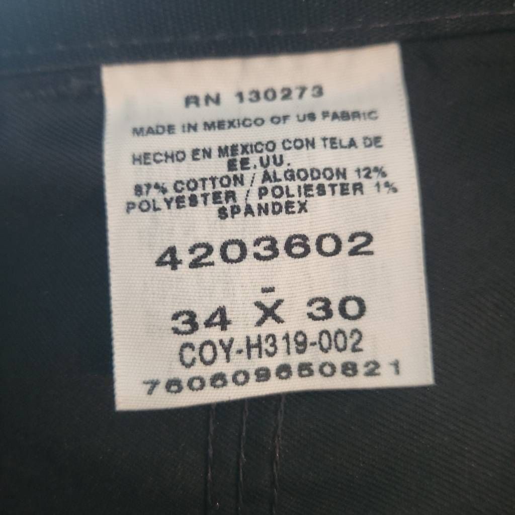 Lee Lee Custom Fit Collection Mens Size 34x30 Black Chino Pants Size US 34 / EU 50 - 5 Thumbnail