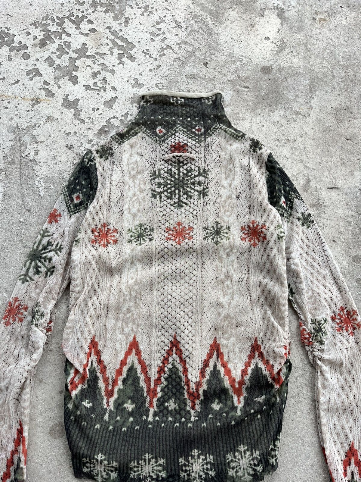 Jean Paul Gaultier Jean Paul Gaultier Vintage Mesh Top Snowflake Printed Blouse Size M / US 6-8 / IT 42-44 - 18 Thumbnail