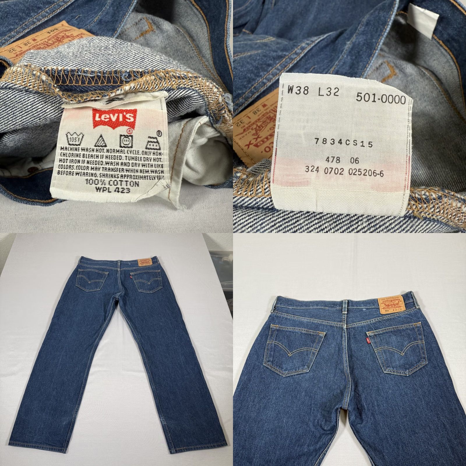 Levi's VINTAGE Levi's 501 Jeans Mens 36x30 Blue Straight Size US 36 / EU 52 - 9 Thumbnail