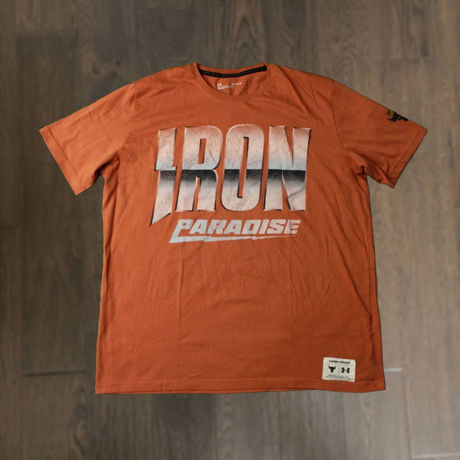 Under Armour UNDER ARMOUR x DWAYNE JOHNSON IRON PARADISE T-SHIRT MEN XL Brown Jersey Crew Neck 2022 Sports Size US XL / EU 56 / 4 - 1 Thumbnail