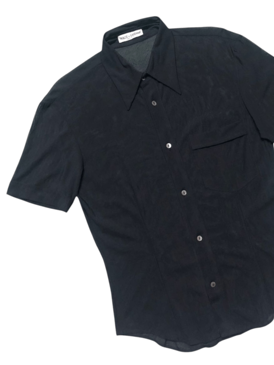 Dolce & Gabbana × Vintage Vintage Dolce & Gabbana Mesh Shirt Button Up Single Pocket Size US S / EU 44-46 / 1 - 5 Thumbnail