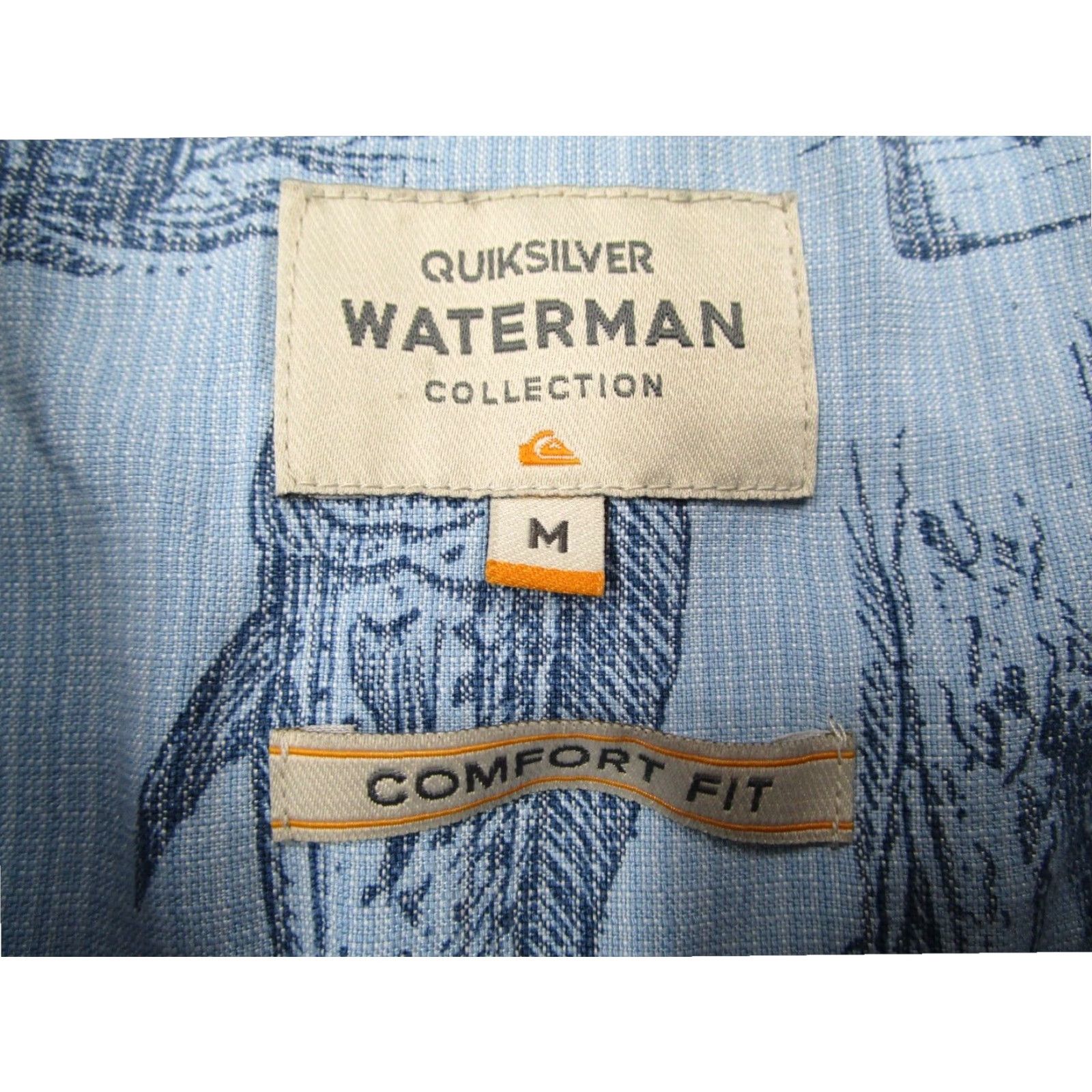 Quiksilver Quiksilver Waterman Mens Blue Short Sleeve Hawaiian Button Up Shirt Medium Size US M / EU 48-50 / 2 - 3 Thumbnail