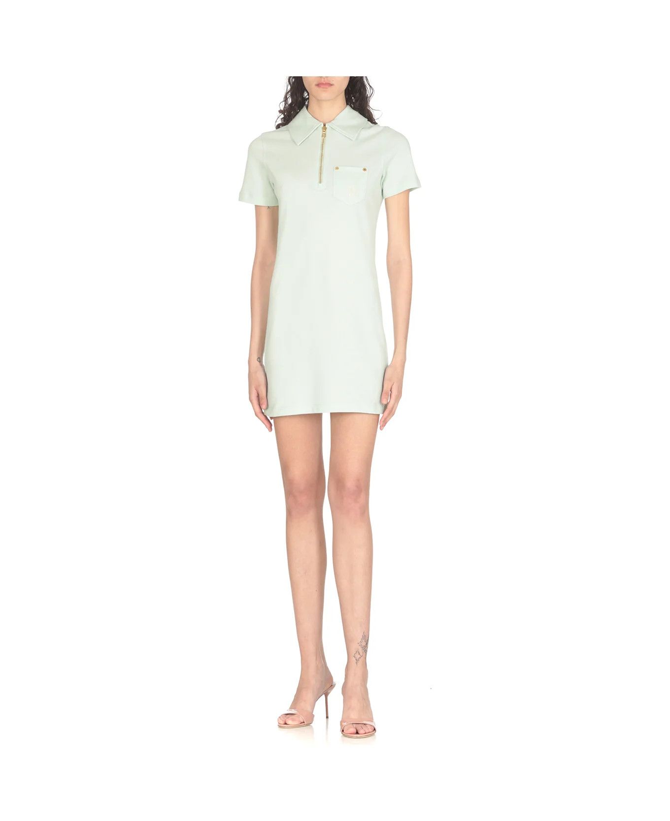 Palm Angels o1y1125 Shirt Mini Dress in Light Green Size L / US 10 / IT 46 - 2 Thumbnail