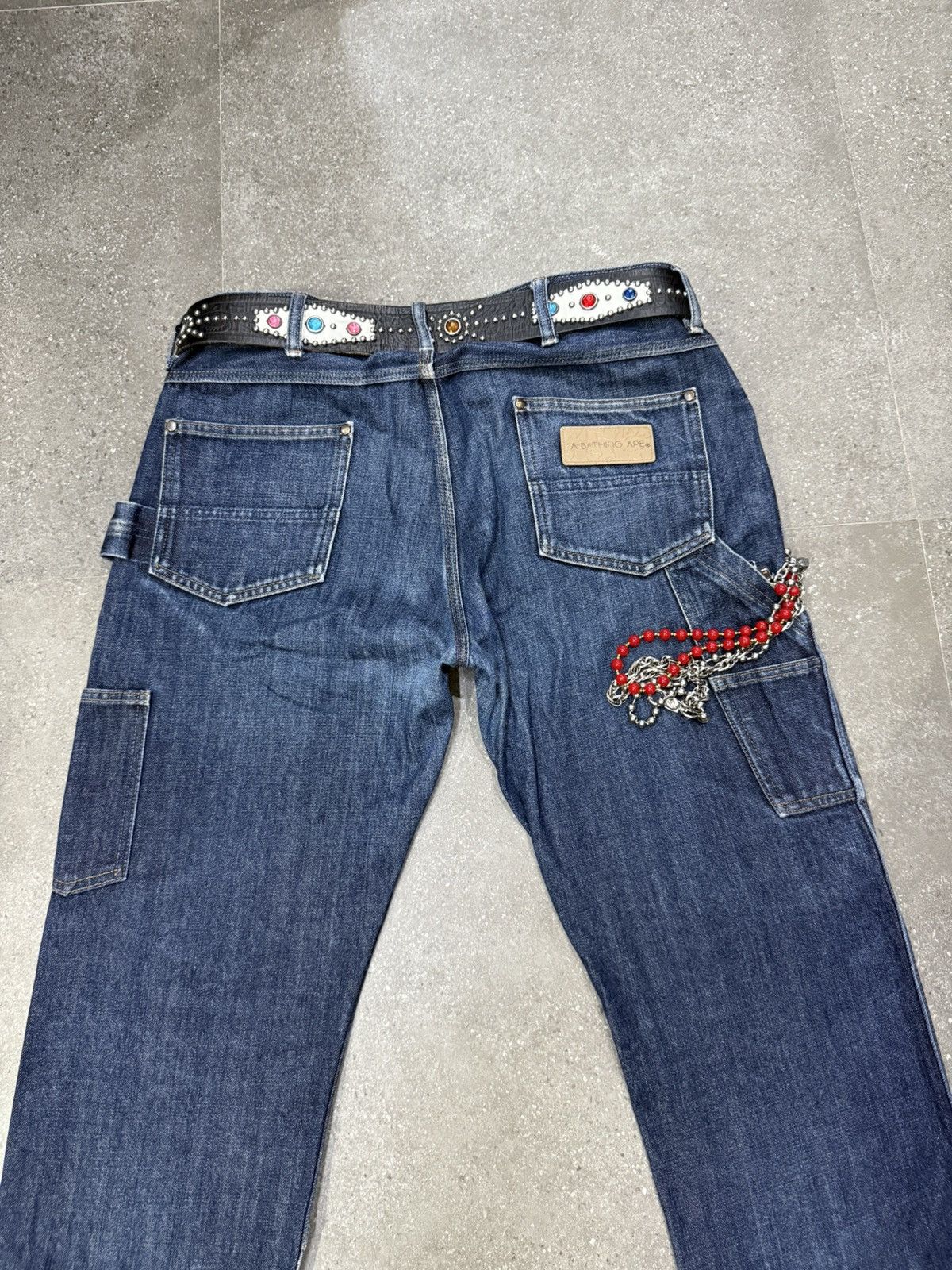 Bape Vintage Bape Double Knee Carpenter Baggy Pants Size US 37 - 24 Thumbnail