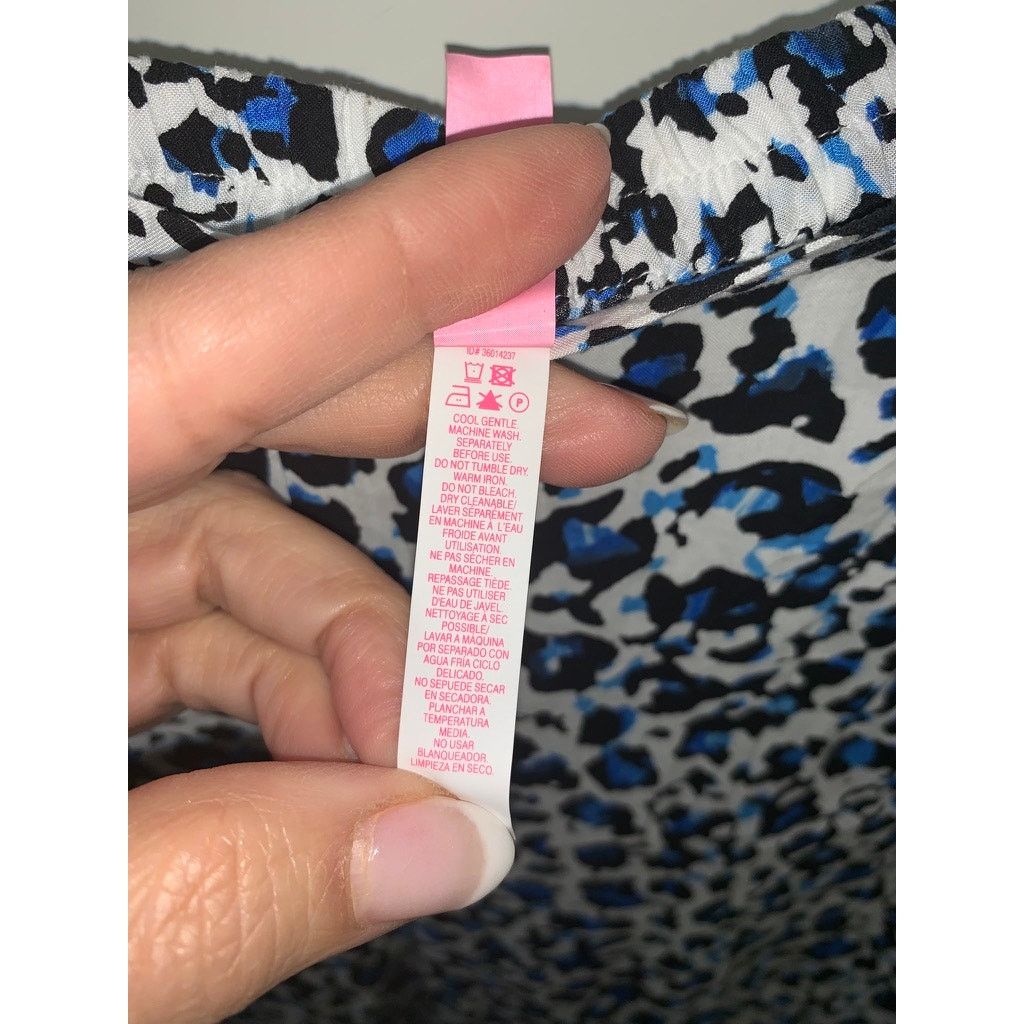 Victoria's Secret Victoria's Secret Women's Large Blue Leopard Print Pants Size 32" / US 10 / IT 46 - 5 Thumbnail