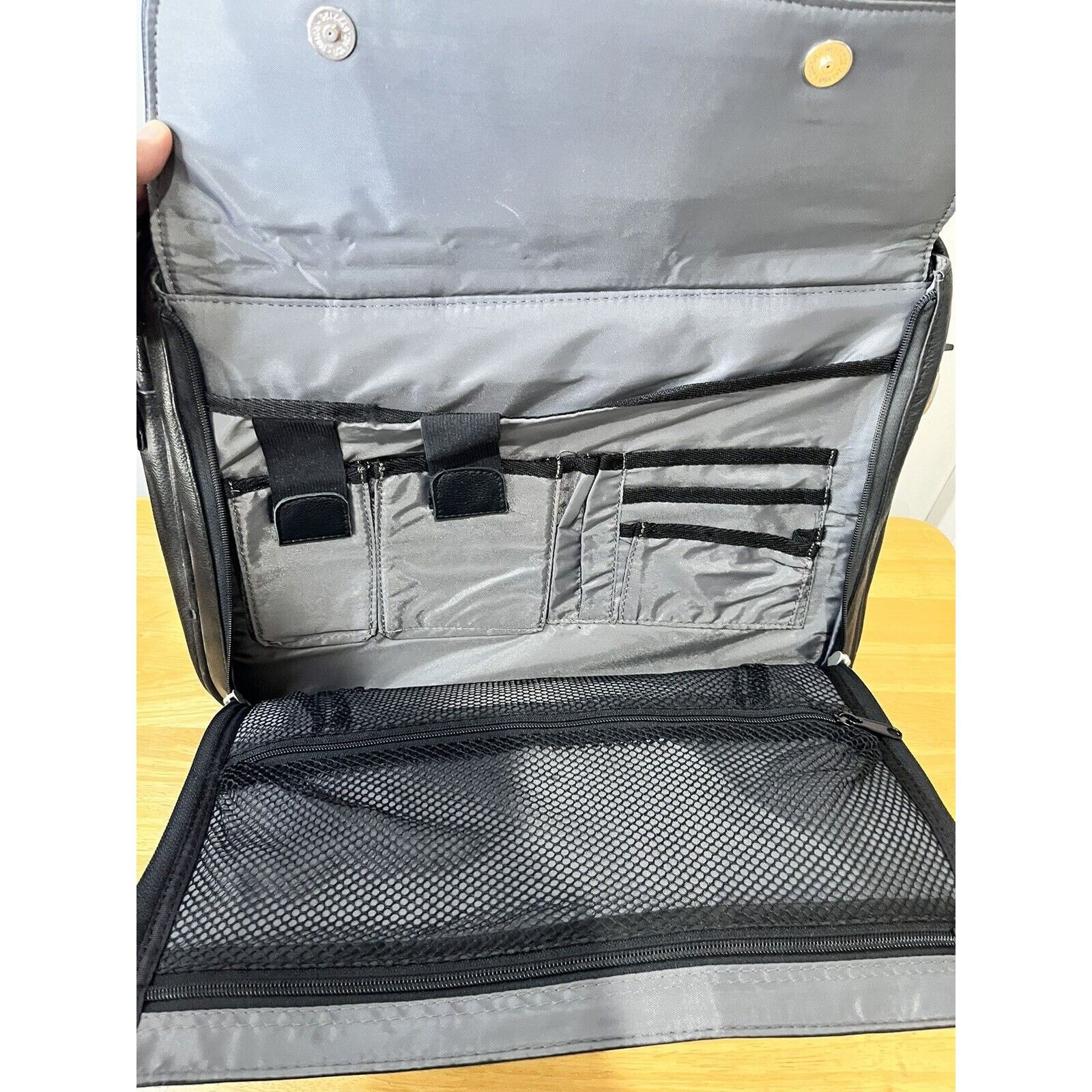 Other Dell Leather Laptop Computer Carry-on Bag Black Briefcase Size ONE SIZE - 7 Thumbnail