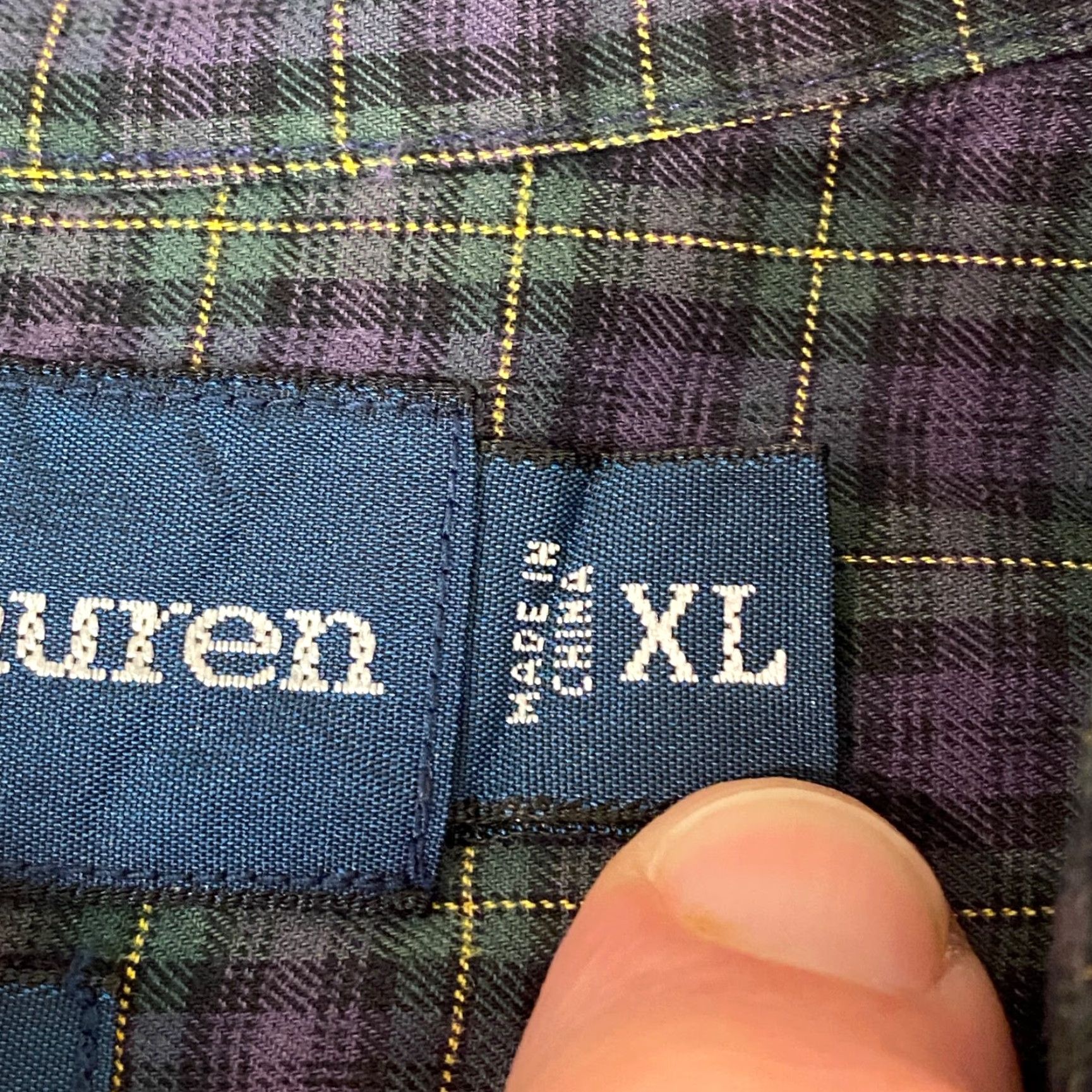 Ralph Lauren Ralph Lauren Shirt Mens XL Green Purple Tartan Plaid Classic Fit Button-Down Collar Button-Up Pocketed Multicolor Cotton Woven Logo Size US XL / EU 56 / 4 - 4 Thumbnail