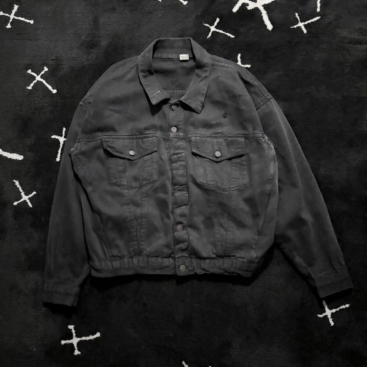 Japanese Brand Vintage - Black Denim Jacket Size US L / EU 52-54 / 3 - 1 Thumbnail