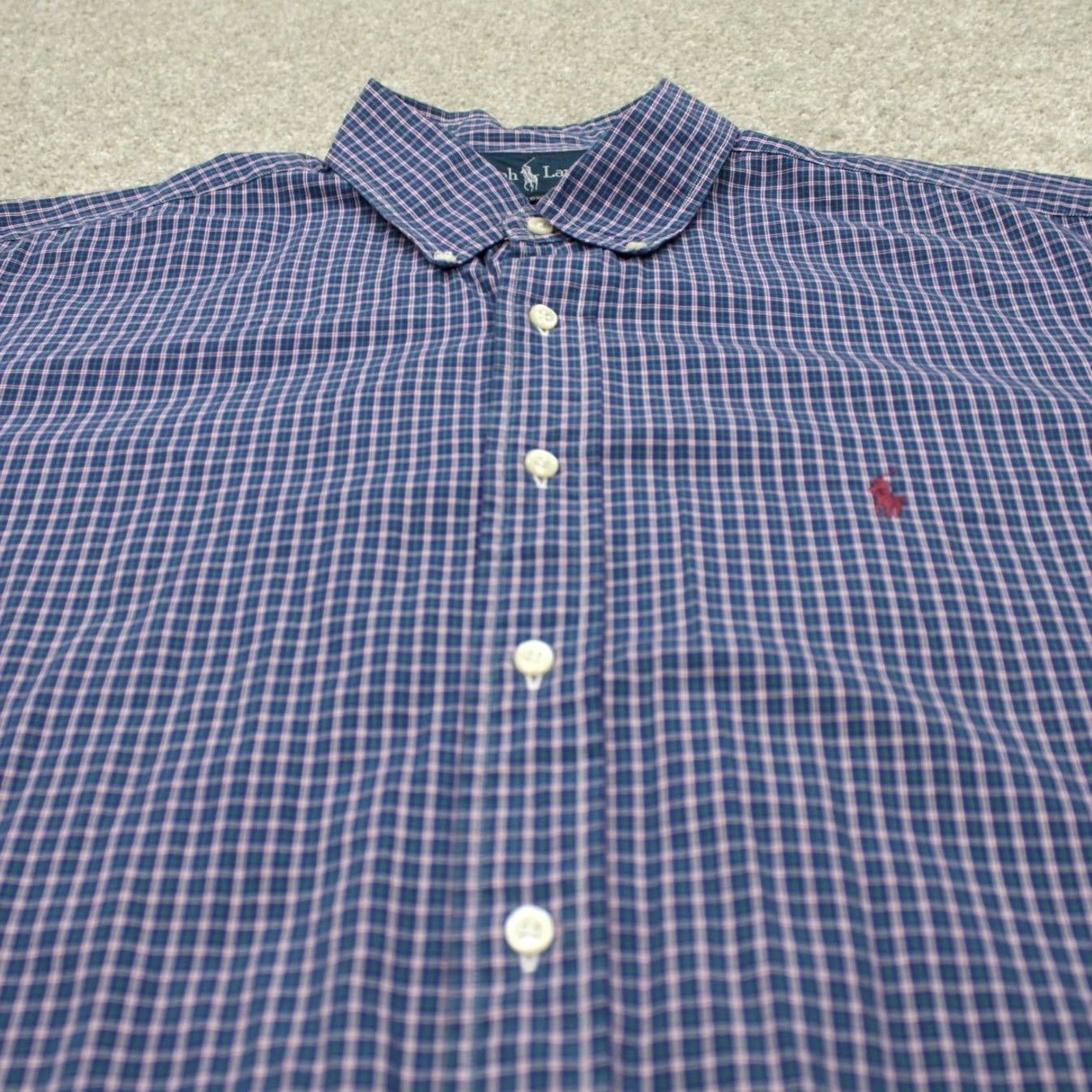Ralph Lauren Ralph Lauren Shirt Mens 17 1/2, 34/35 Blue 100% Cotton Long Sleeve Dress Shirt Long Sleeve Button-Down Regular Fit Size US XXL / EU 58 / 5 - 4 Thumbnail