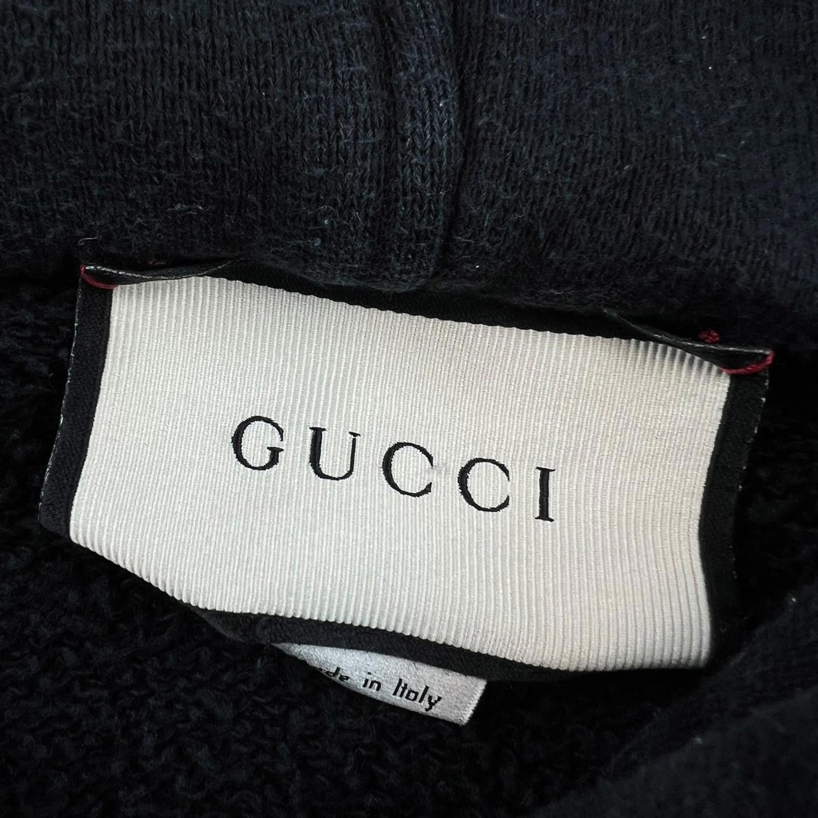 Gucci Gucci Printed Logo Pullover Hoodie Black Size US S / EU 44-46 / 1 - 7 Thumbnail