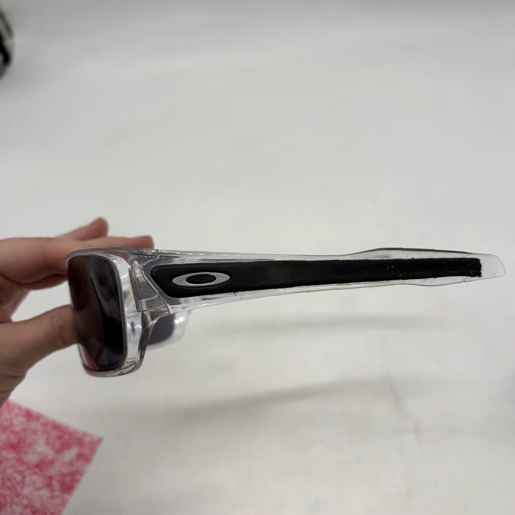 Oakley Oakley Sunglasses Turbine Rotor Clear Polarized Wrap Men Sunglasses Black Lens 132mm Temple Size ONE SIZE - 4 Thumbnail