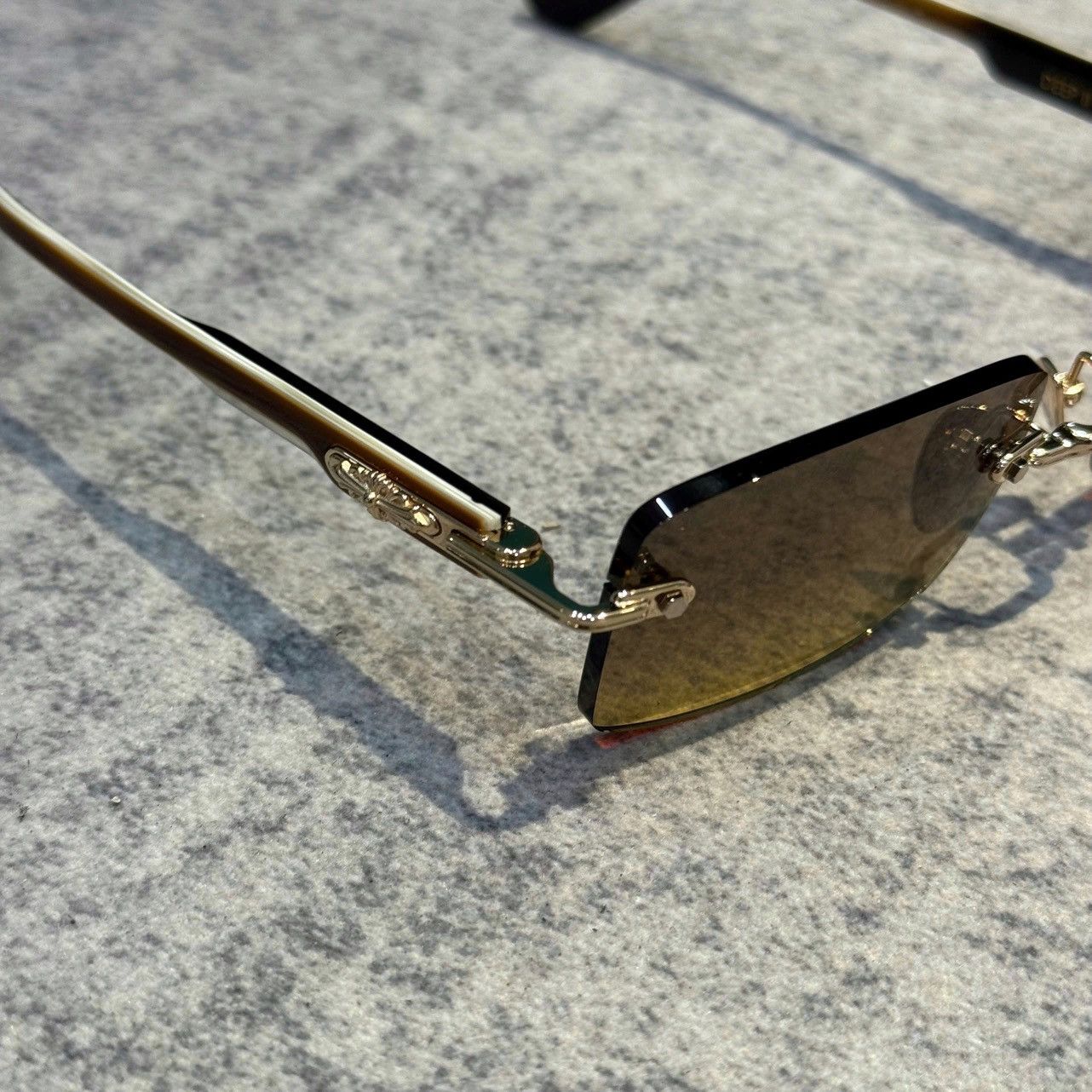 Chrome Hearts CHROME HEARTS DEEP II GOLD PLATED-BROWN BONE BROWN-SUN Size ONE SIZE - 3 Thumbnail