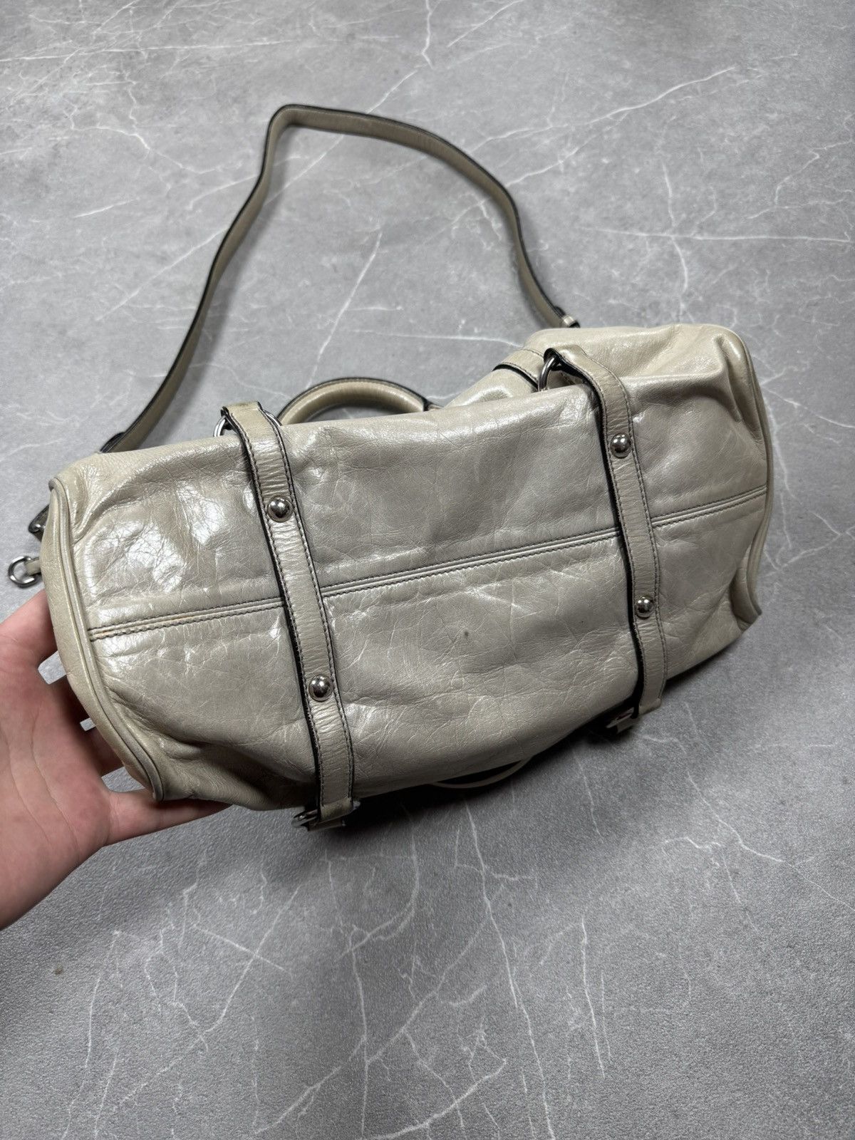 Miu Miu Miu Miu Beige Vitello Schleife Leder Handtasche Satchel Tote Size ONE SIZE - 10 Thumbnail