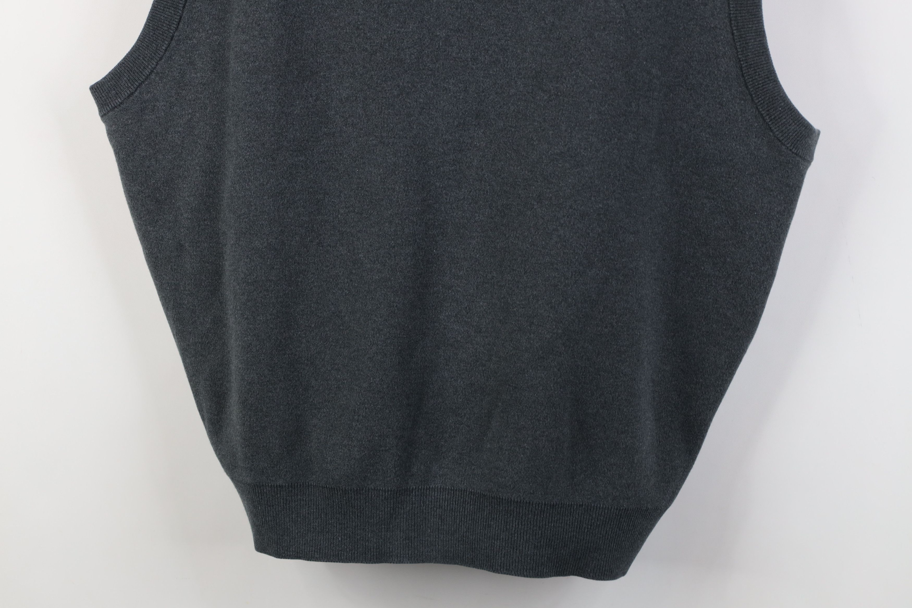 Vintage Vintage 90s Streetwear Blank Cotton Knit V-Neck Sweater Vest Size US L / EU 52-54 / 3 - 3 Thumbnail
