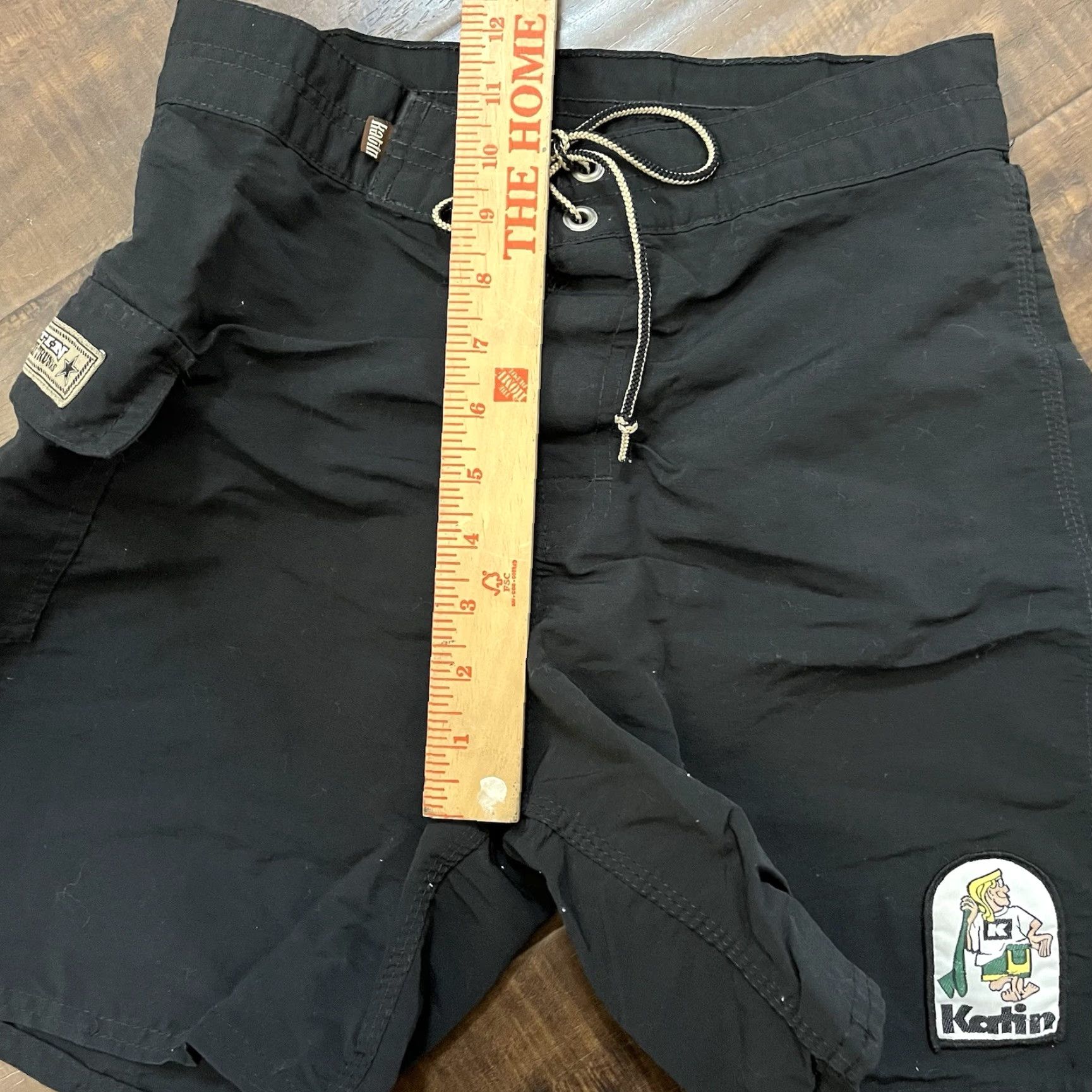 Katin VINTAGE Katin Surf Trunks Shorts Men Size 26 Black Boardshorts 80s Beach Quick Dry Size US 26 / EU 42 - 5 Thumbnail