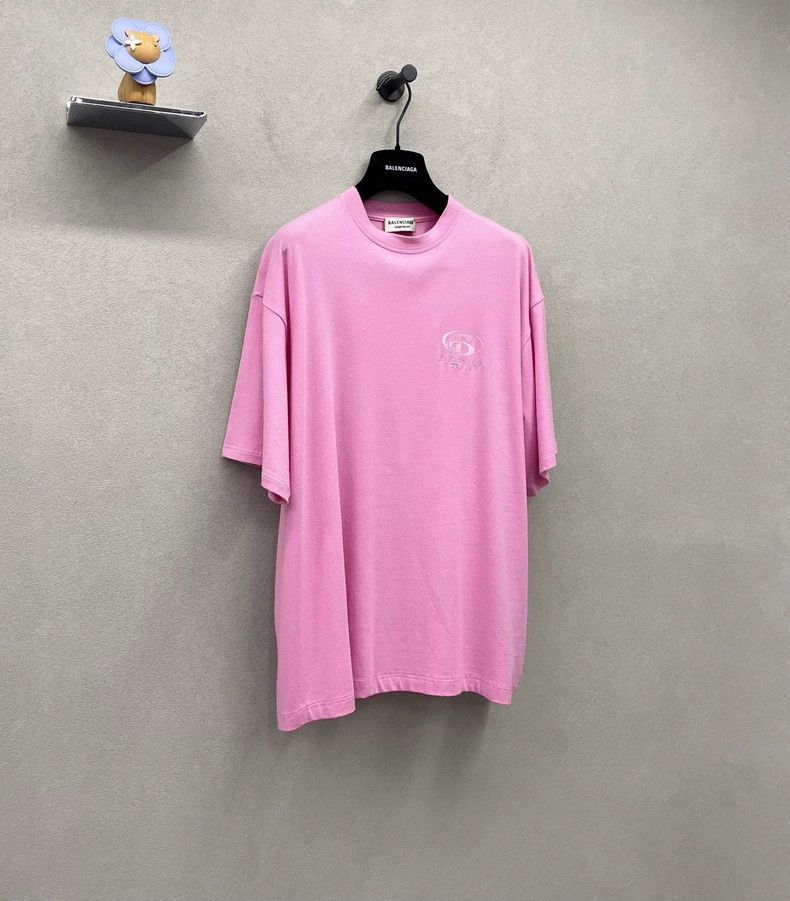 Balenciaga Balenciaga Pink Embroidered Short Sleeve Size US M / EU 48-50 / 2 - 3 Thumbnail