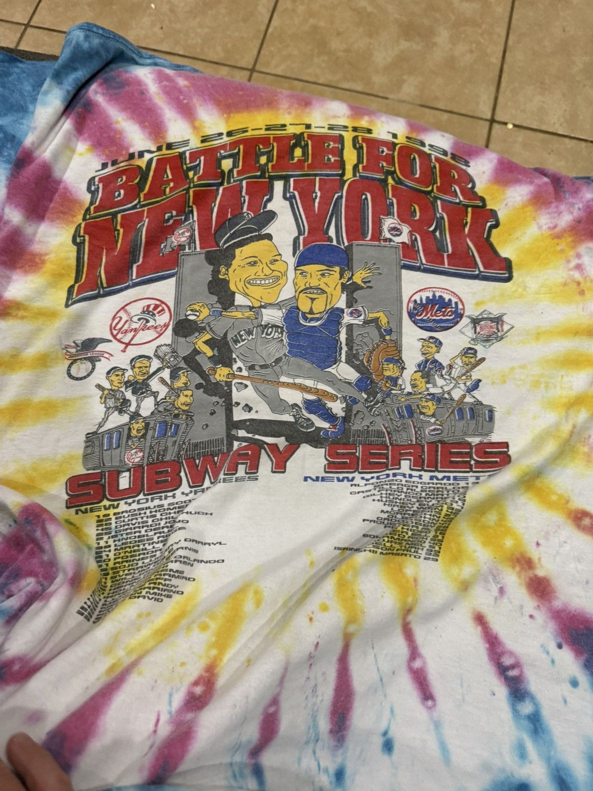 Vintage 90s subway series MLB Mets vs Yankees shirt Size US XL / EU 56 / 4 - 2 Thumbnail