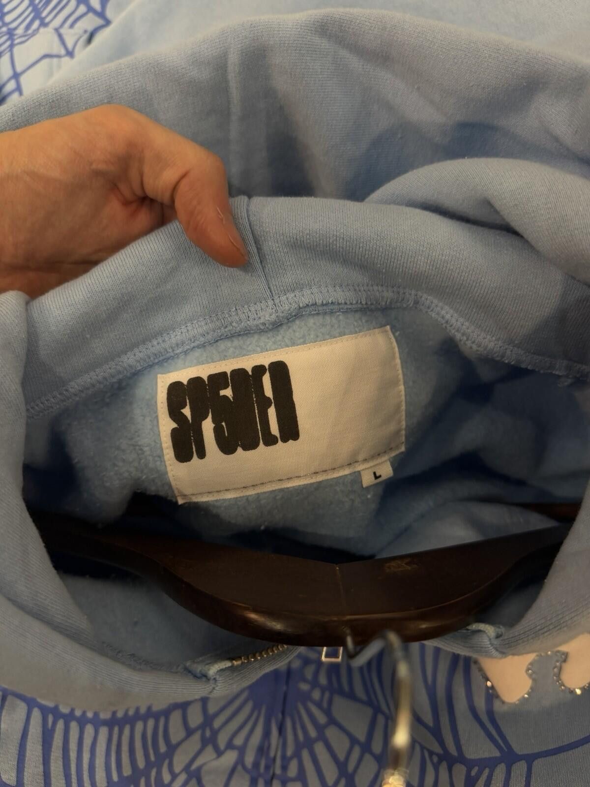 Sp5der Sp5der Stone Hoodie Size (Large) 2026 100% Authentic Blue Size US L / EU 52-54 / 3 - 5 Thumbnail