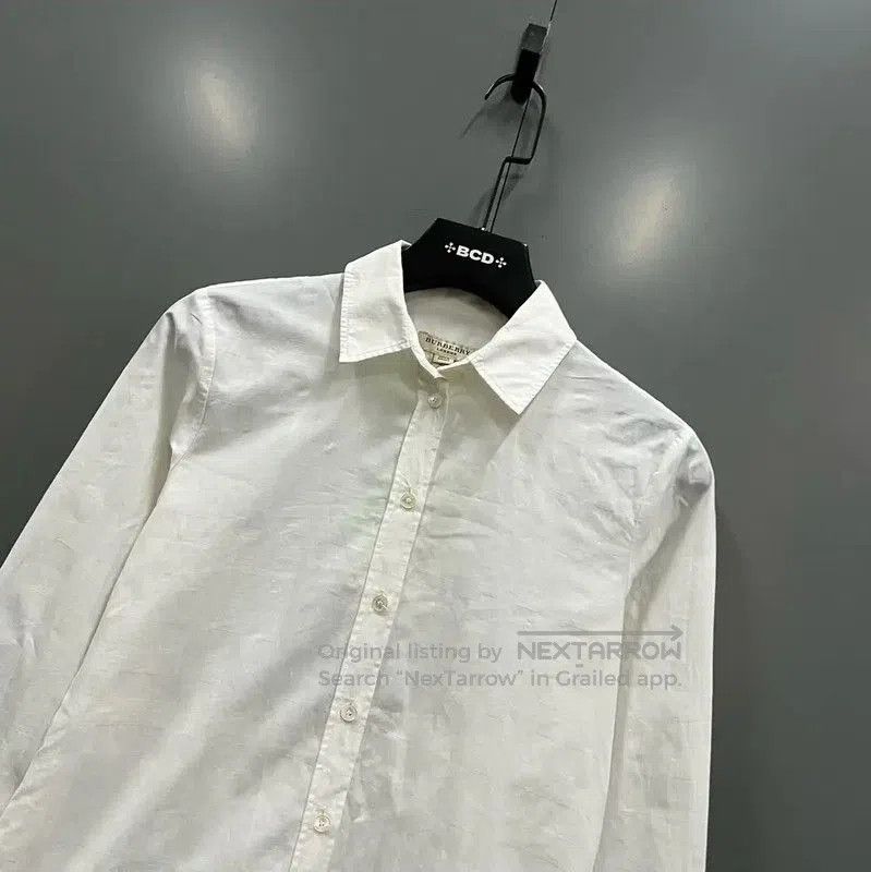 Burberry Burberry White Cotton Long Sleeve Shirt. Size XXS / US 00 / IT 34 - 2 Thumbnail