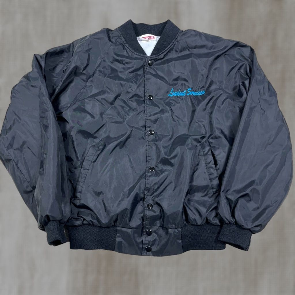 Vintage VINTAGE Hartwell Nylon Satin Bomber Jacket Men L Black 90s 80s Jacket Short Style Casual Pockets Made In USA Size US L / EU 52-54 / 3 - 1 Thumbnail