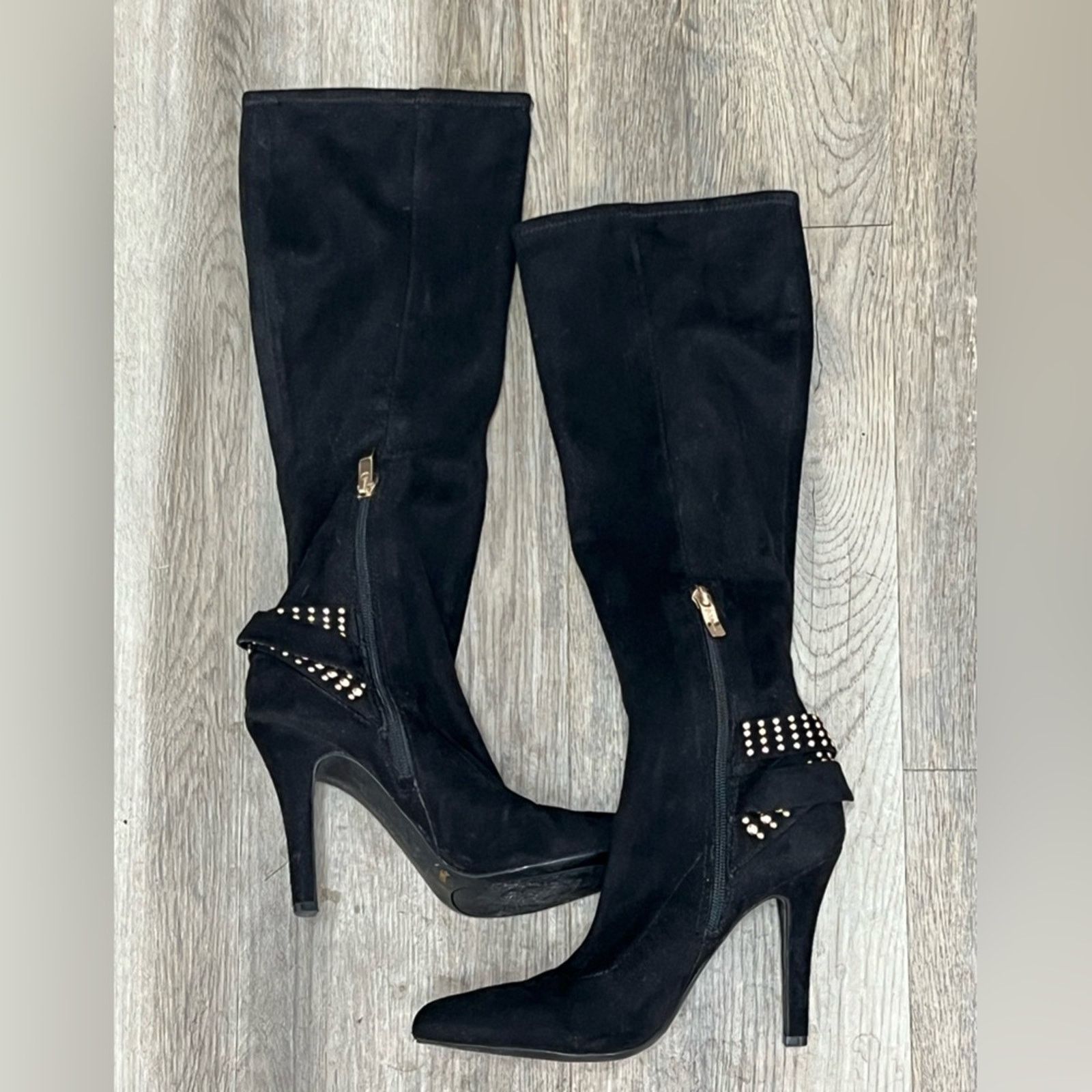 Bcbgmaxazria BCBGeneration Women's BG Eileen Slouch Boot Black Suede Calf Size US 7.5 / IT 37.5 - 1 Thumbnail