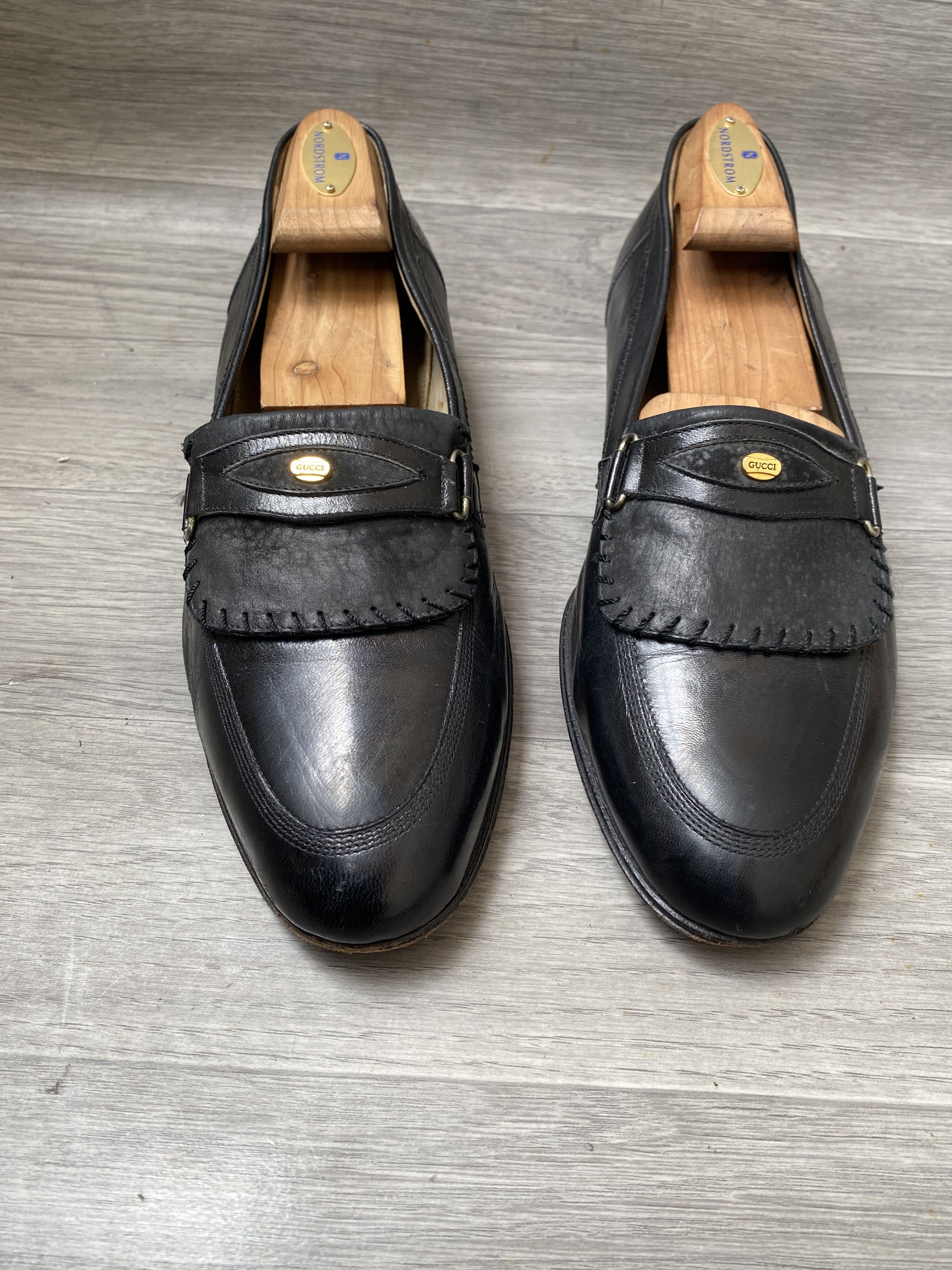 Gucci Gucci tomford era black leather slip on penny loafer uk 9s Size US 10 / EU 43 - 2 Thumbnail