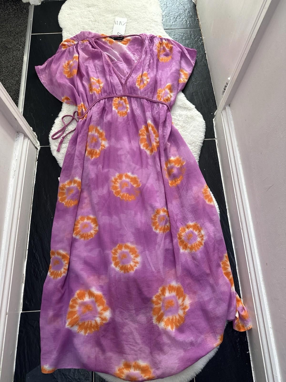Zara ZARA Coverup Purple dress Combo Coverup Size L / US 10 / IT 46 - 1 Thumbnail