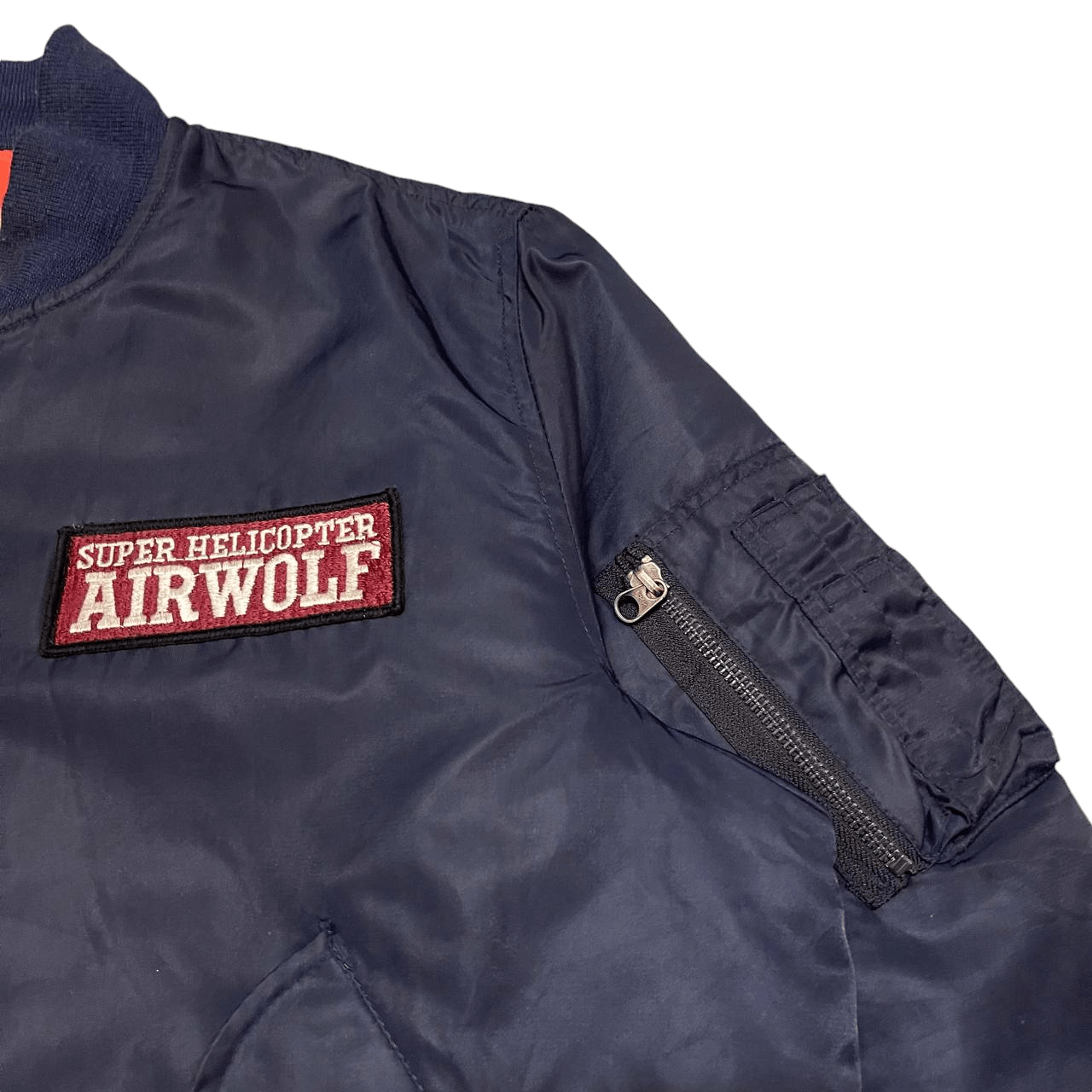 Japanese Brand Vintage 80's Air Wolf Super Helicopter Flyers Bomber Jacket Size US M / EU 48-50 / 2 - 8 Thumbnail