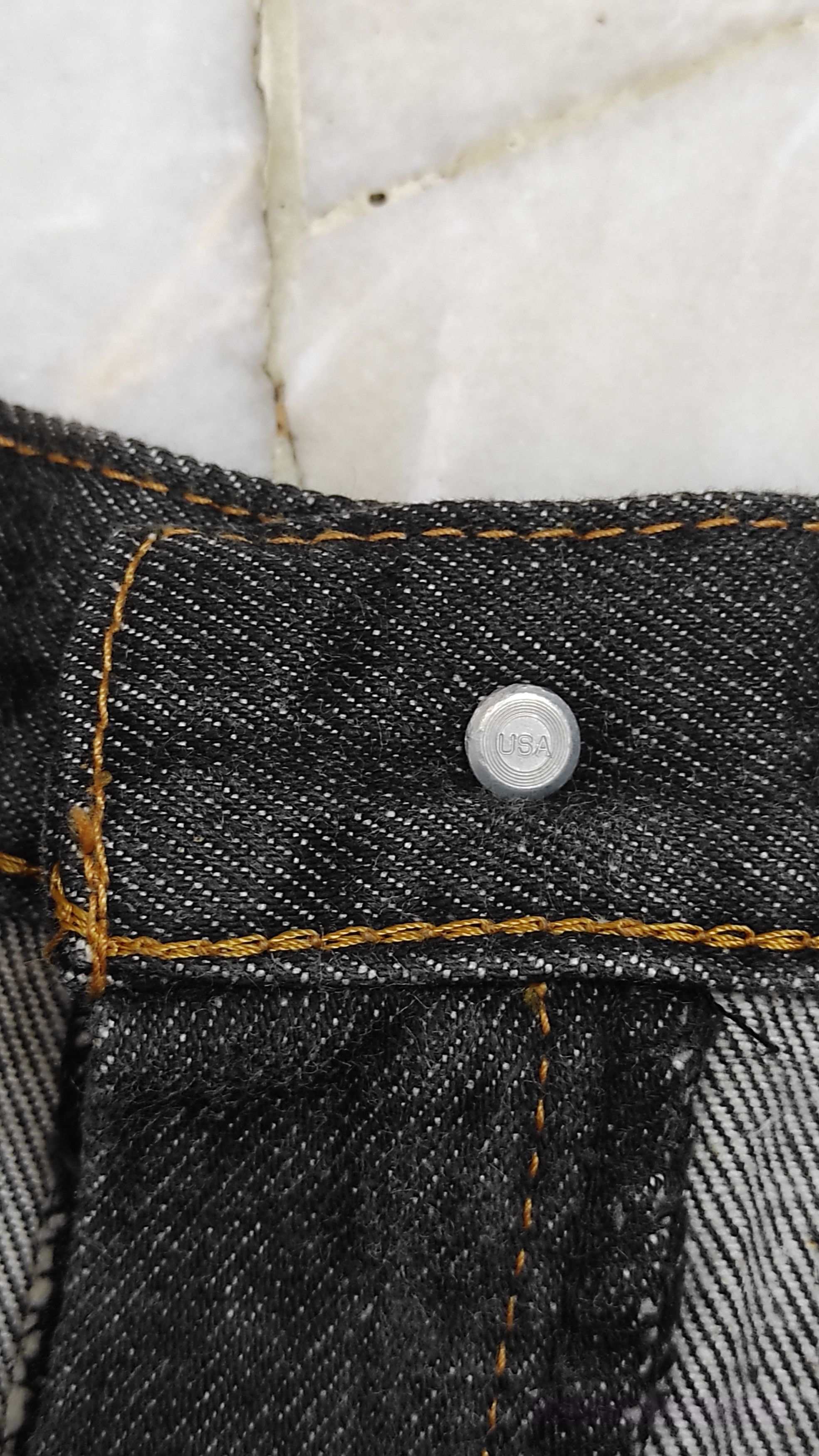 Edwin Vintage Edwin Yarn-dyed Black Denim Made in USA Size US 33 - 6 Thumbnail