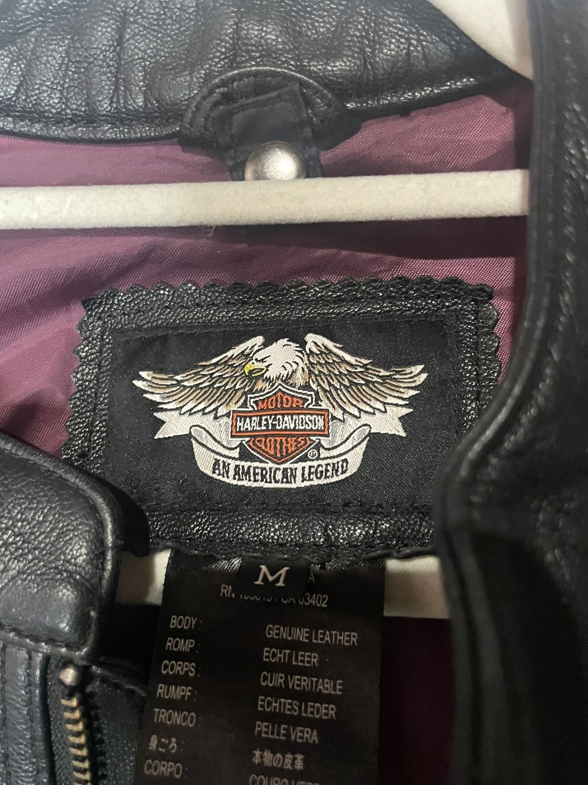 Harley Davidson 2007 Harley Davidson Roses Leather Biker Jacket Black + Pink Size US M / EU 48-50 / 2 - 12 Thumbnail