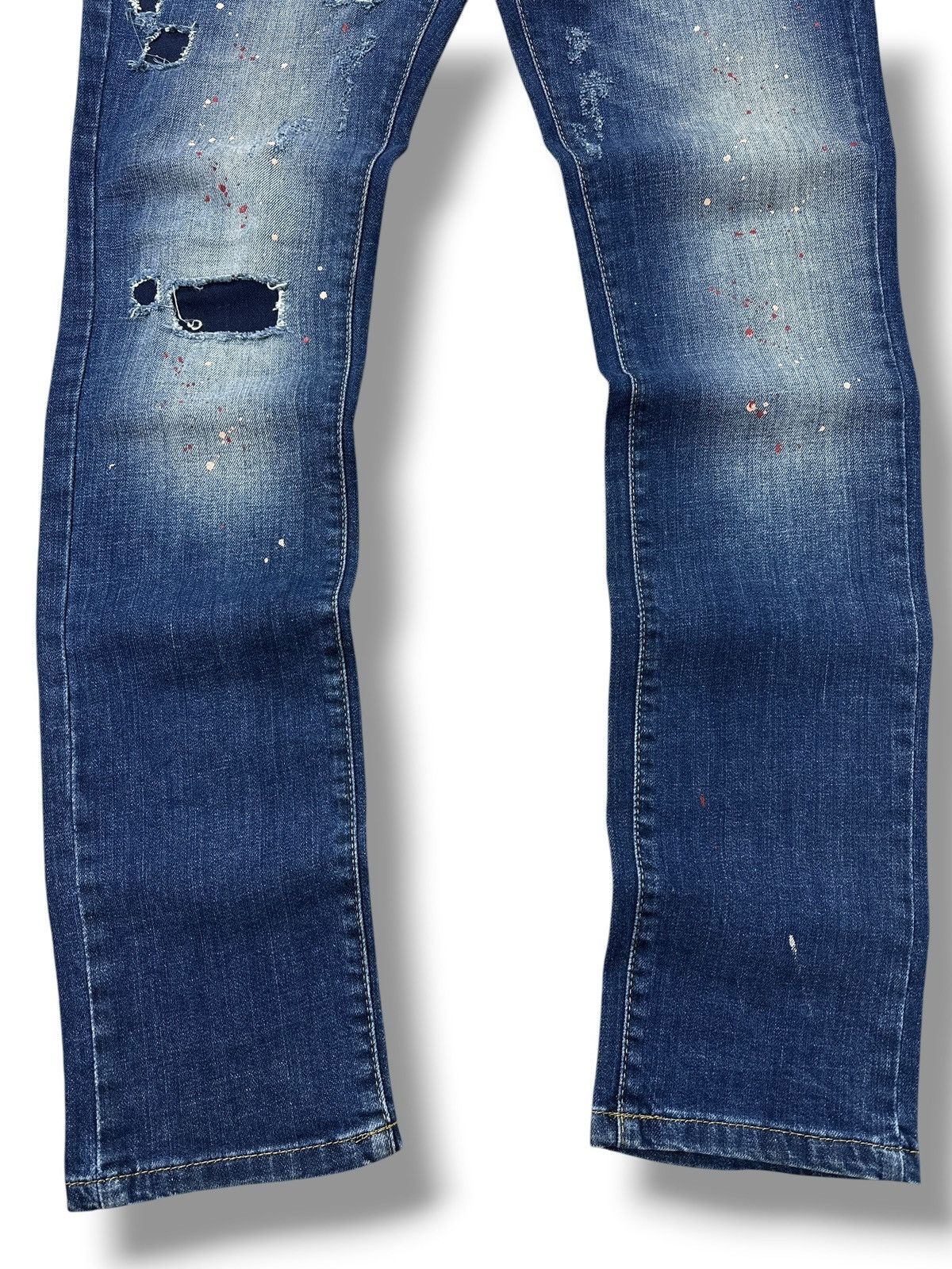 Dsquared2 Dsquared2 Painted Distressed Ripped Skinny Jeans Stretch W32 Size US 32 / EU 48 - 3 Thumbnail
