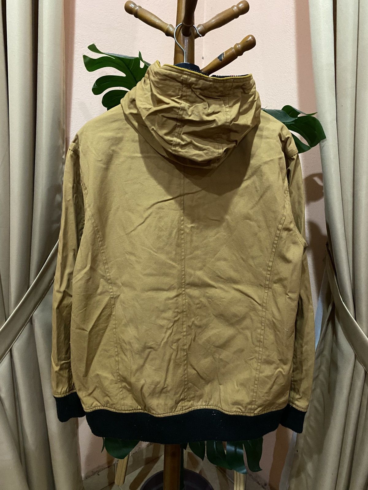 Japanese Brand Vintage Ills Tan Hooded Workwear Jacket with Plaid Lining Size US L / EU 52-54 / 3 - 5 Thumbnail