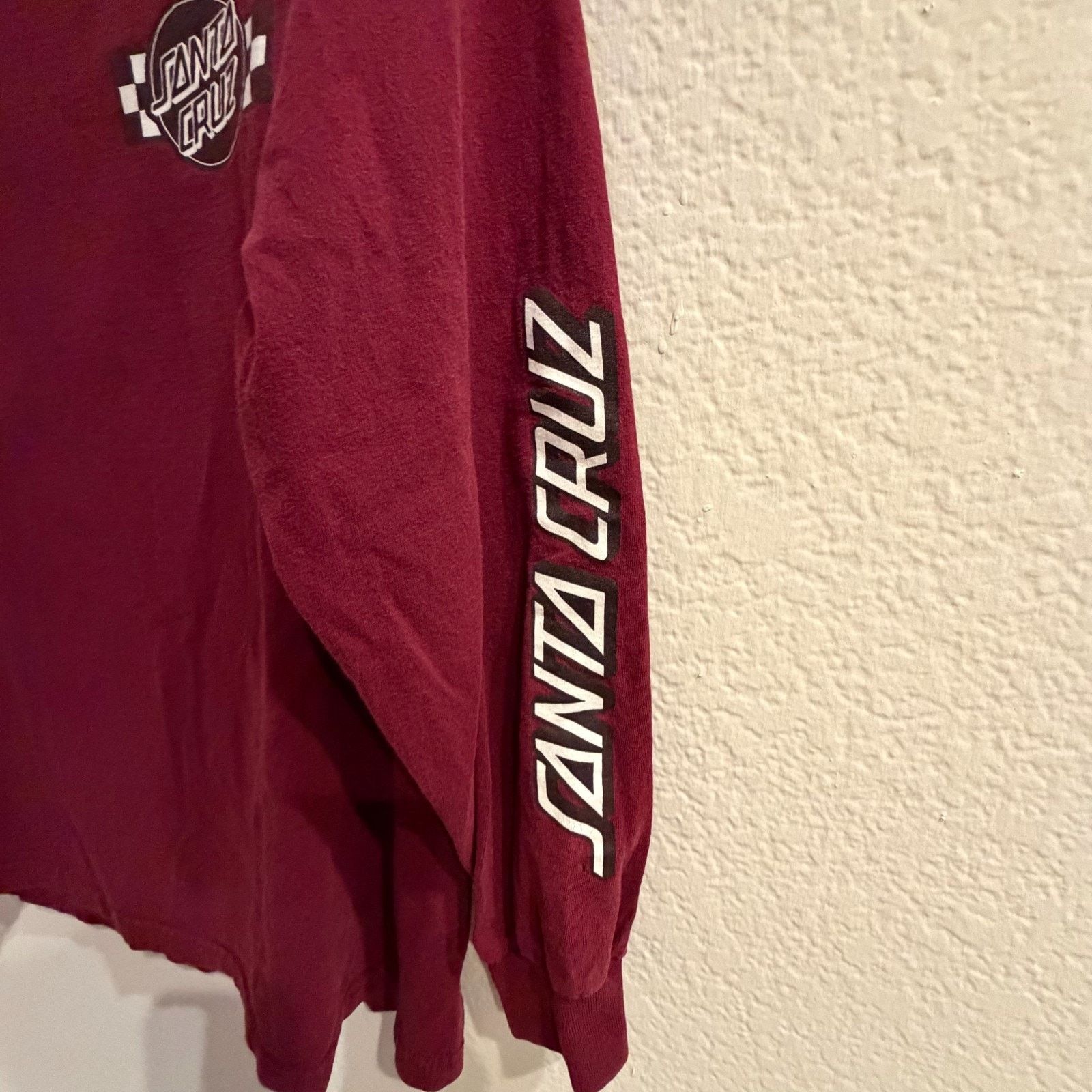 Santa Cruz Skateboards Santa Cruz Long Sleeve Shirt Maroon Checker Logo M Y2K Size US M / EU 48-50 / 2 - 3 Thumbnail