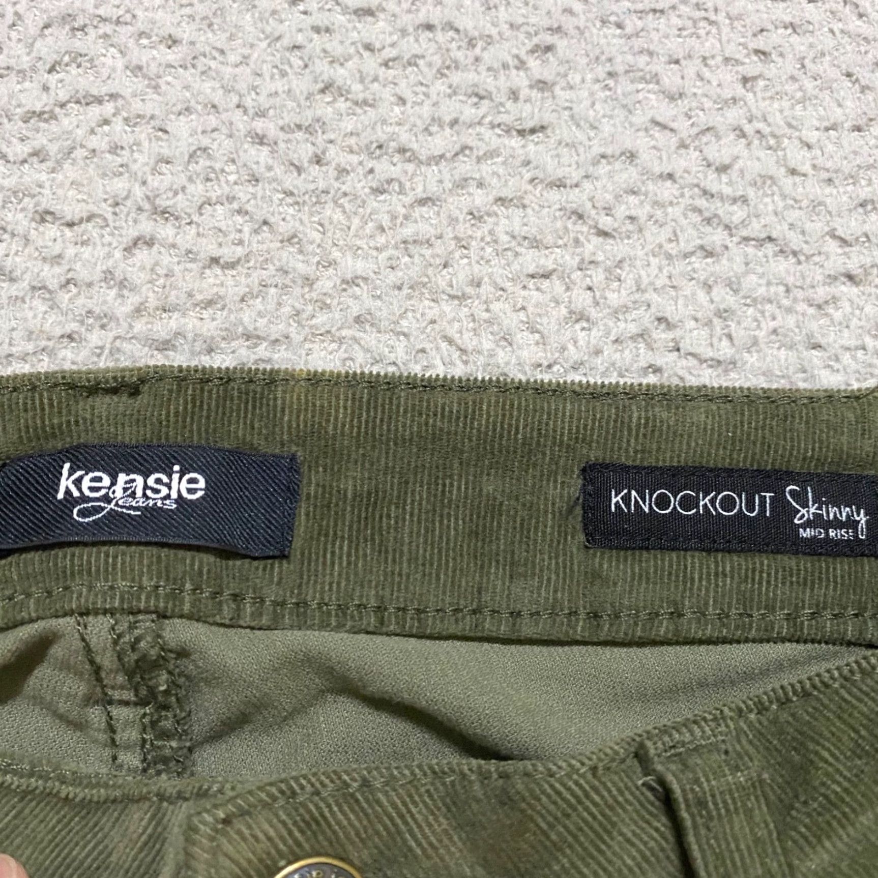 Boden Kensie Jeans Bod en Corduroy Skinny Mid Rise 0 Green Slim 5-Pocket Denim Shirt? Size 25" / US 0 / IT 36 - 4 Thumbnail
