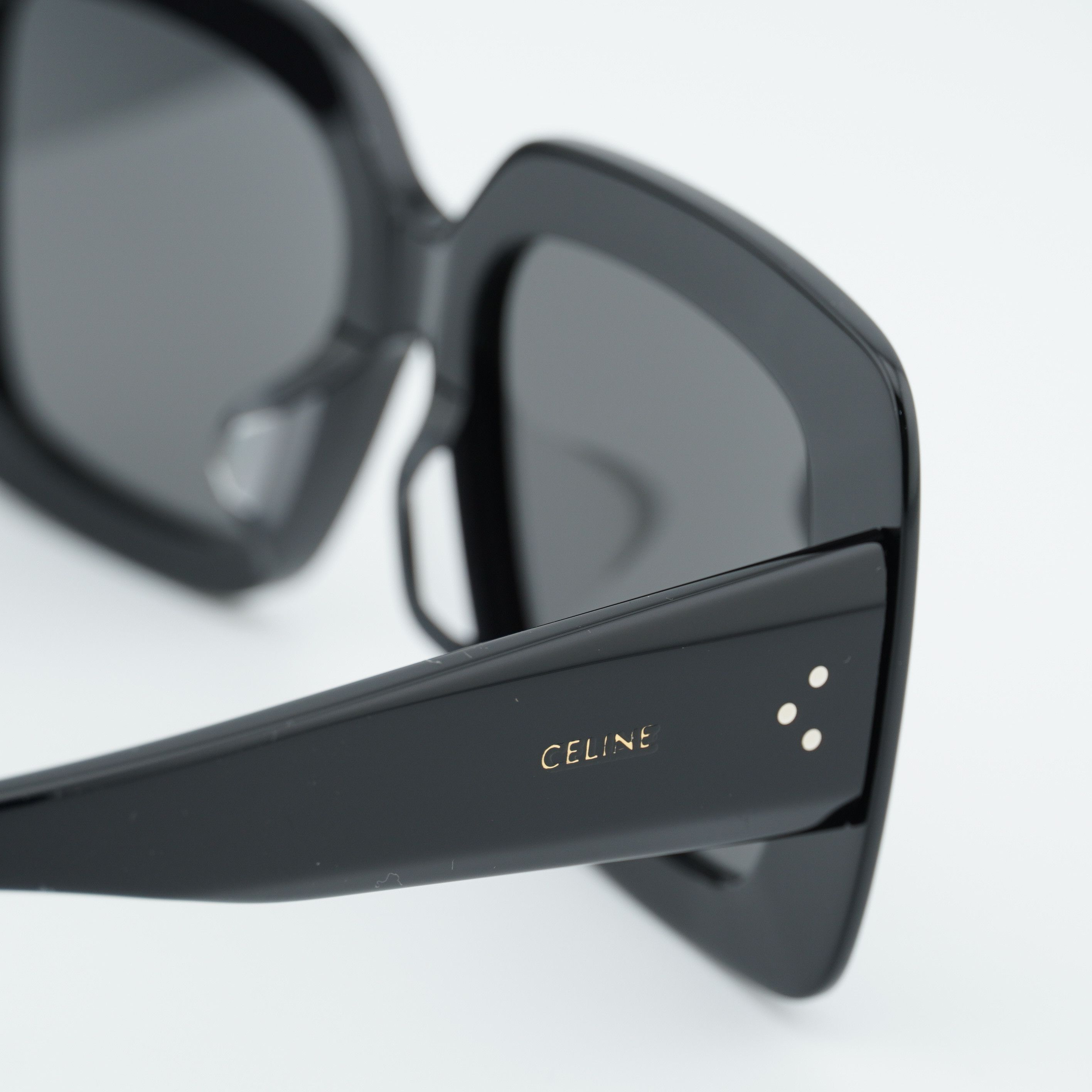 Celine Celine CL40263F 01A Sunglasses Black Square Frame Size ONE SIZE - 9 Thumbnail