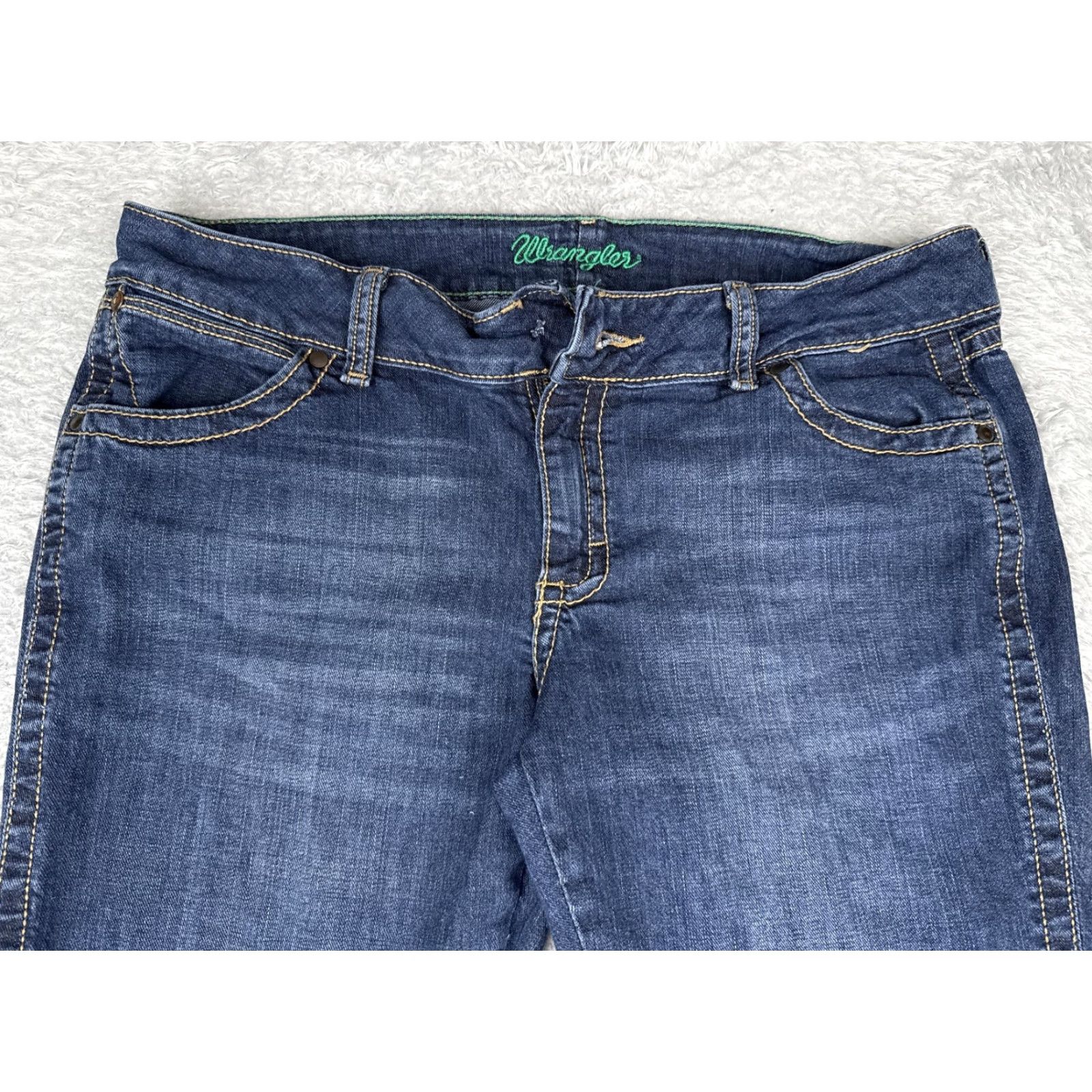 Wrangler Wrangler Jeans Juniors Bootcut Blue Med Wash Mid Rise Stretch Denim 34x30 Women's Size 13/14 Size 34" / US 12 / IT 48 - 5 Thumbnail