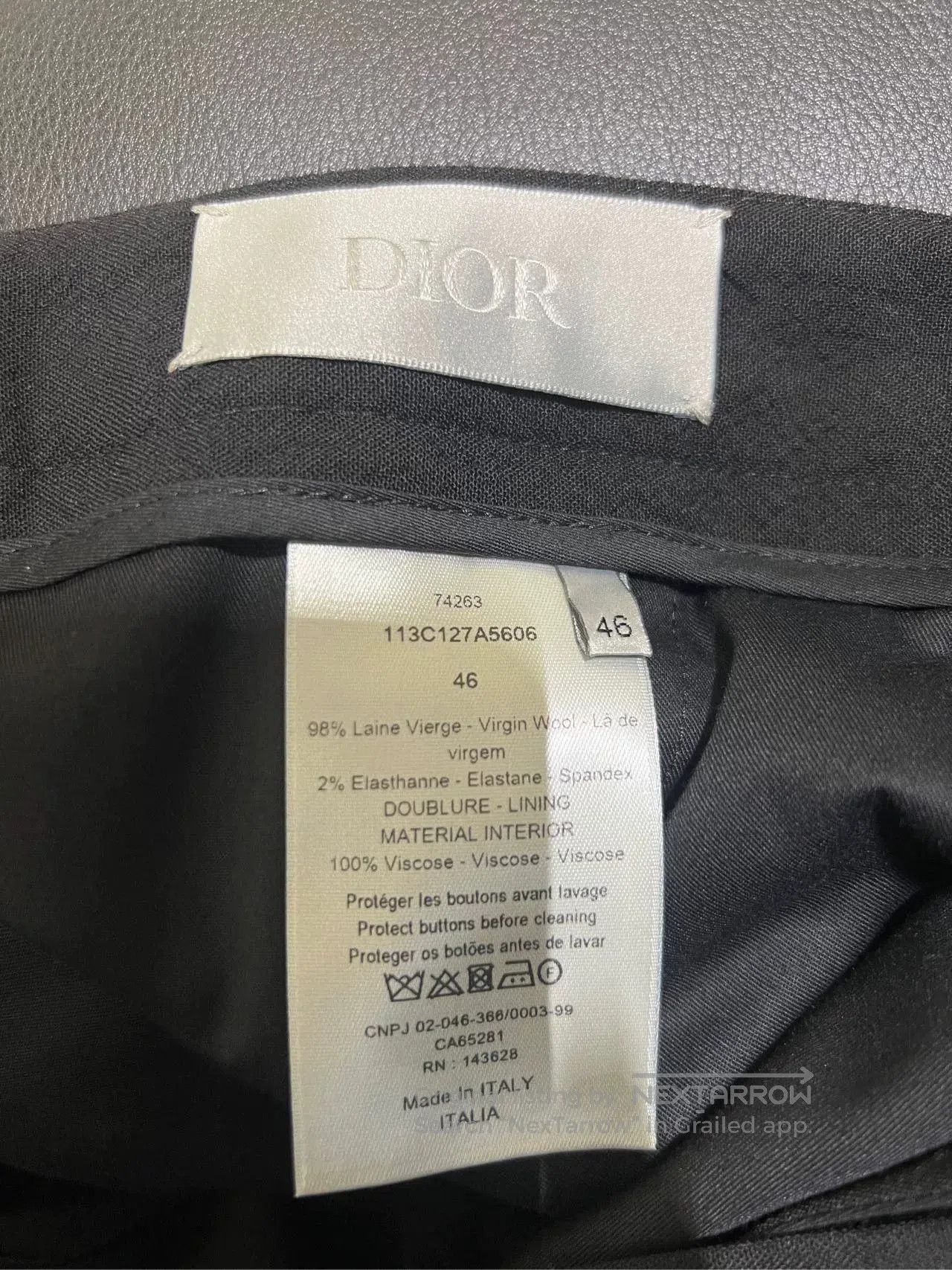 Dior Dior Black Pleated Textured Trousers. Size US 30 / EU 46 - 4 Thumbnail