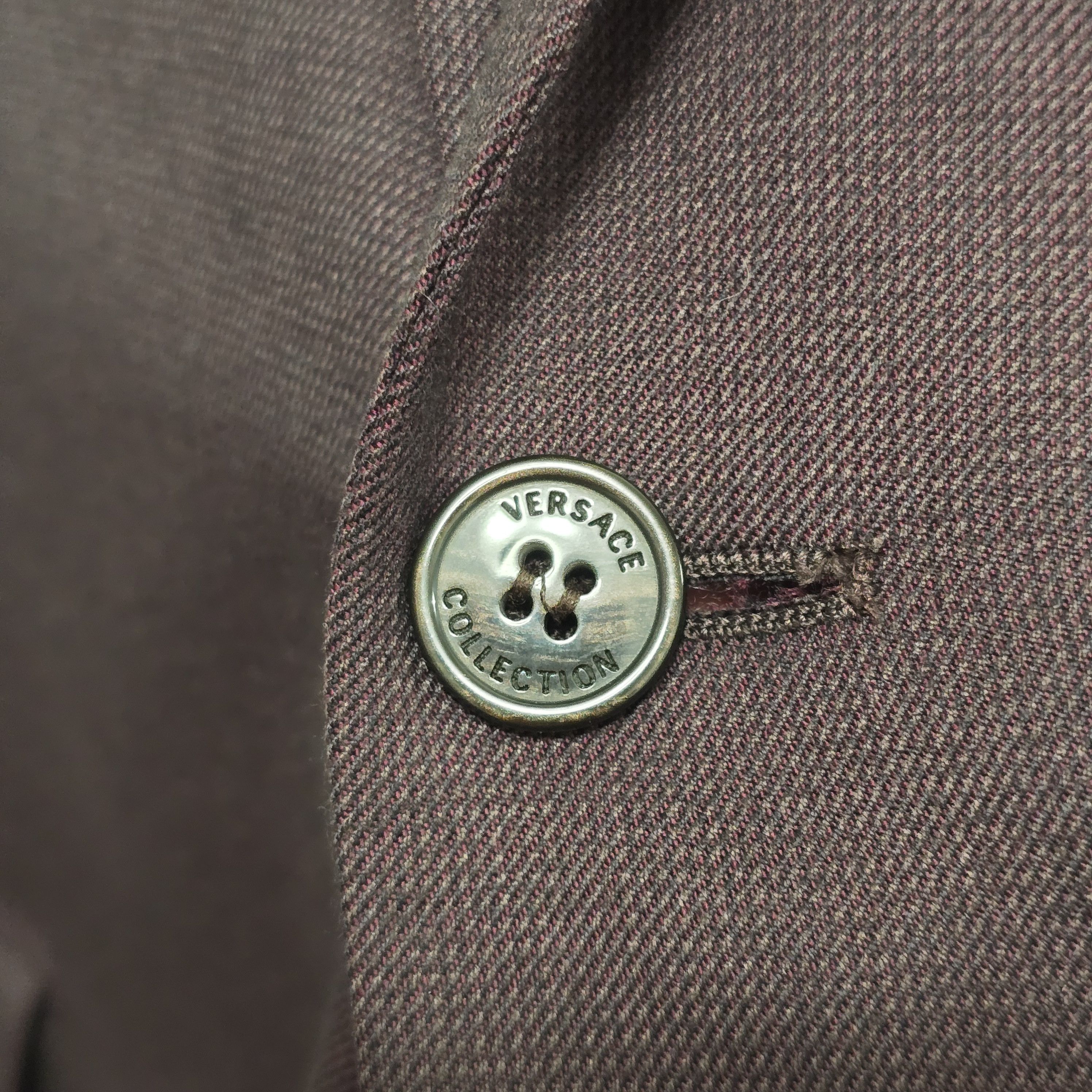 Versace Wool blend burgundy blazer Size 50R - 4 Thumbnail