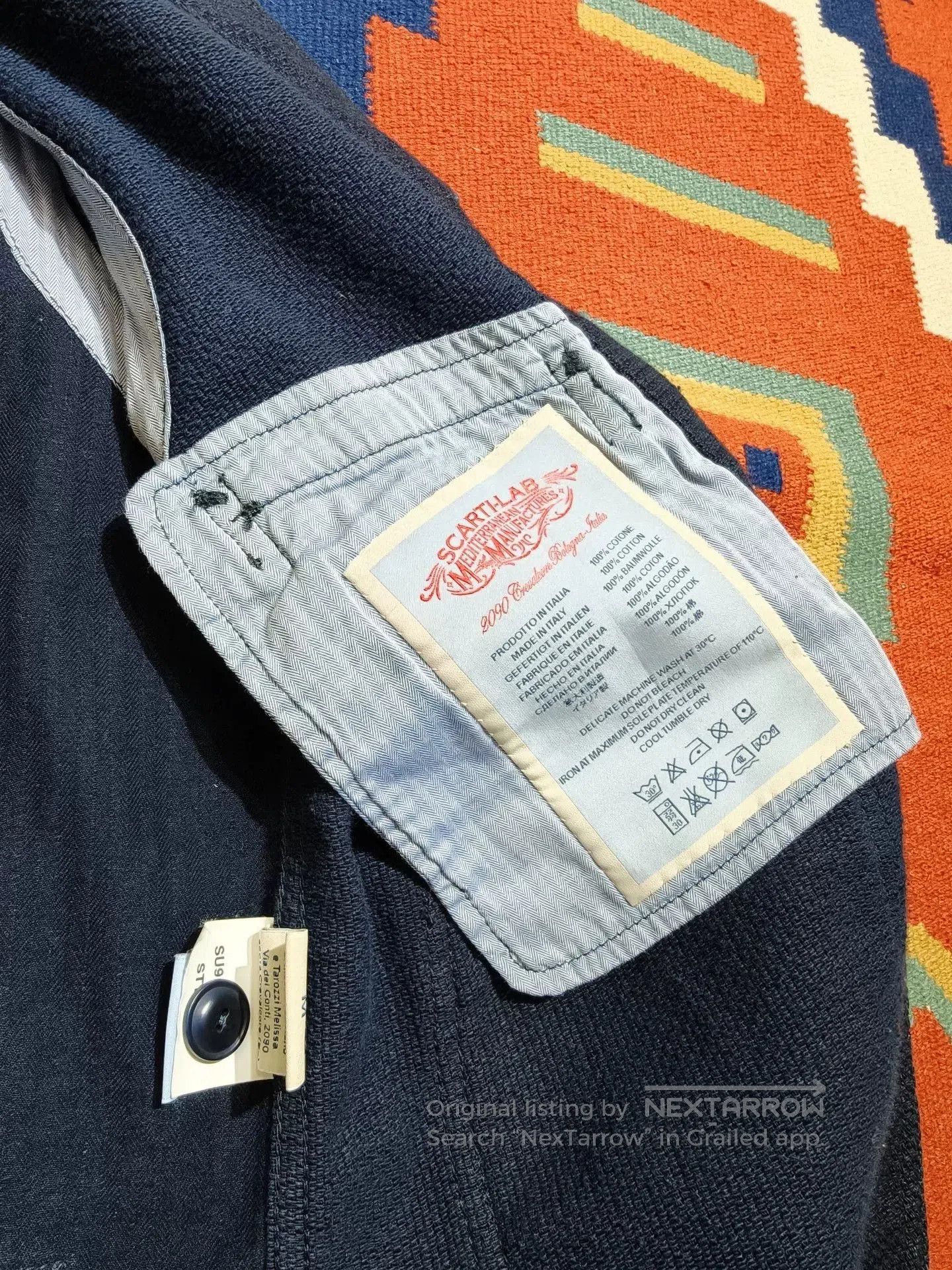 Scarti-Lab Italian Made Classic Blue Dyed Vest. Size US M / EU 48-50 / 2 - 5 Thumbnail