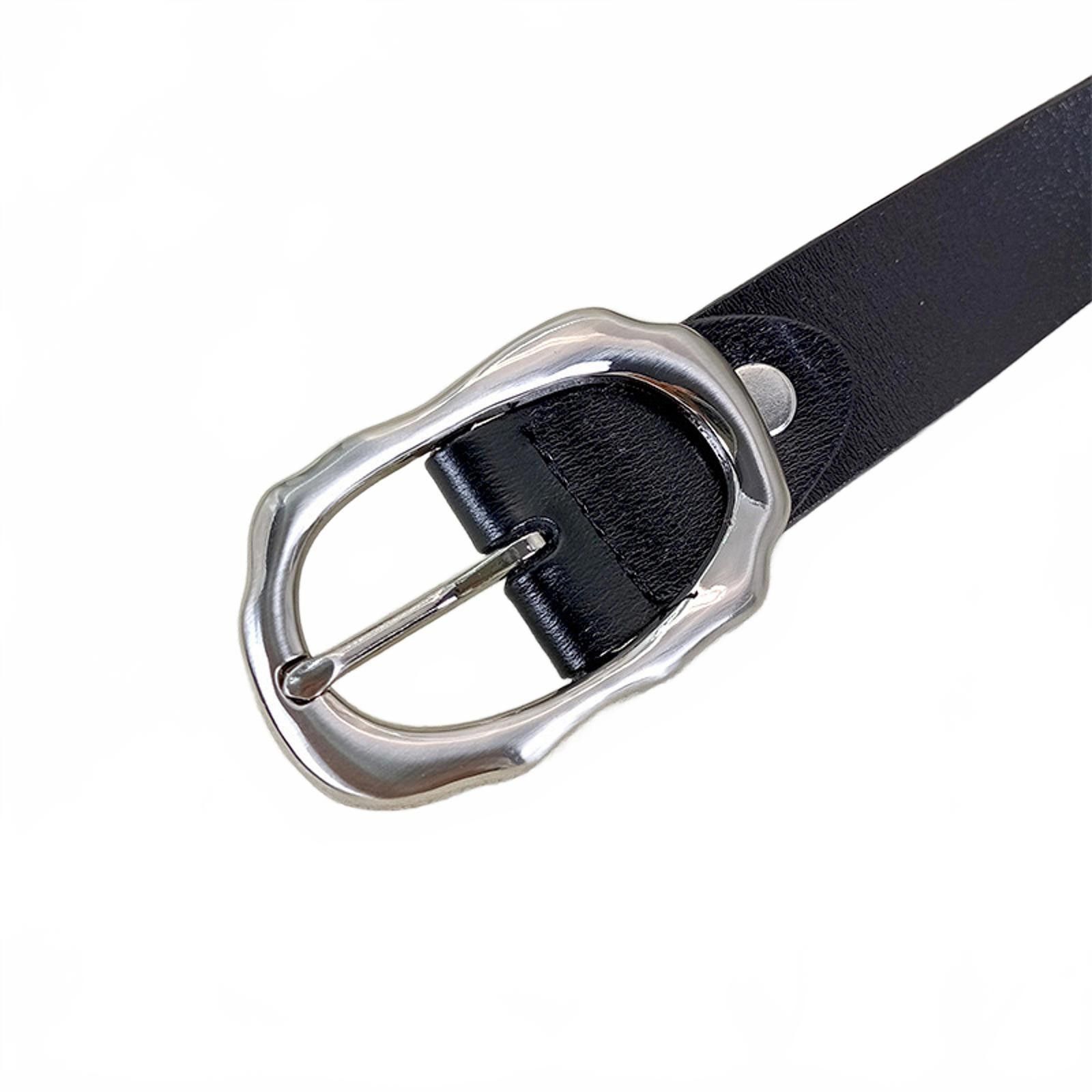 Japanese Brand Minimalist Genuine Leather Buckle Belt Cleanfit Modern Fit Size ONE SIZE - 7 Thumbnail