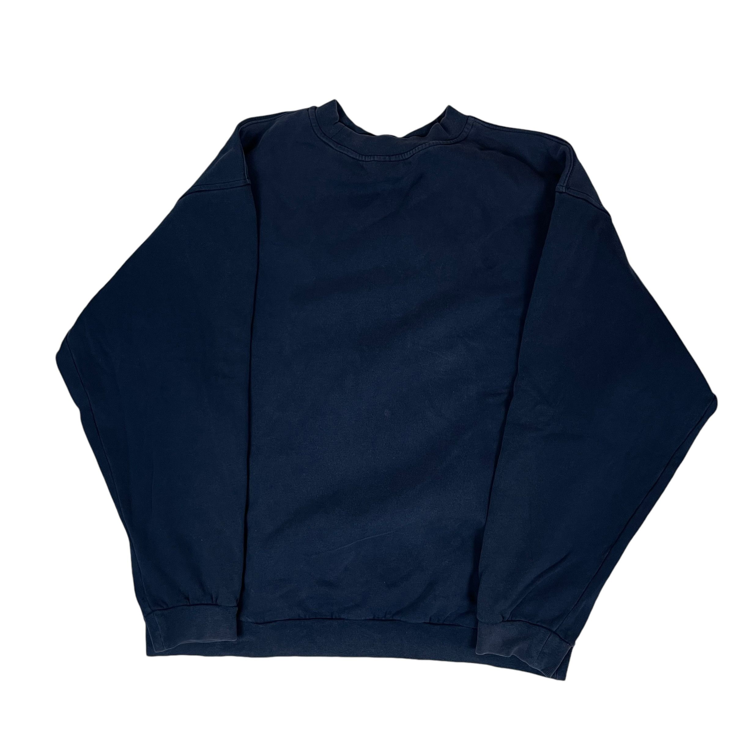 Nike × Vintage VTG Nike Men's Navy Spellout Crew Neck Pullover Sweatshirt L Size US L / EU 52-54 / 3 - 8 Thumbnail