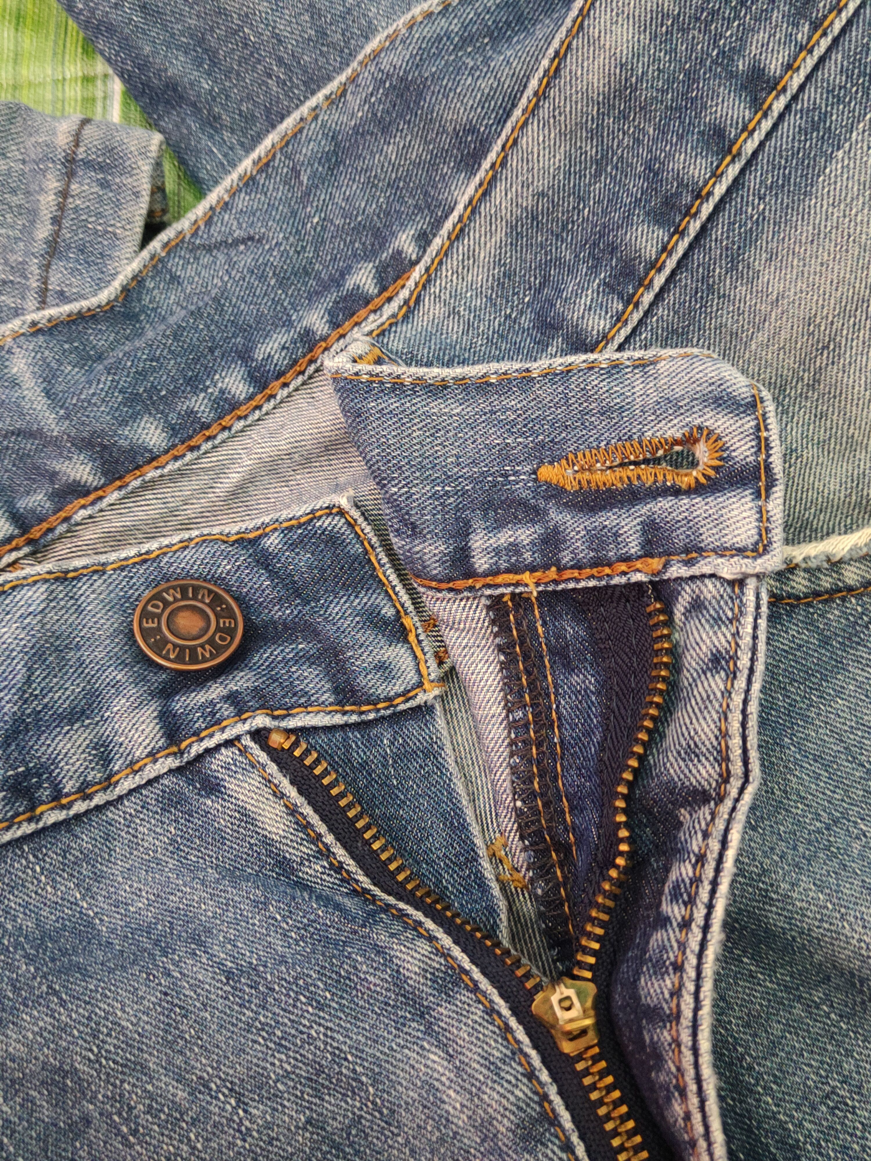 Edwin Edwin Blue Faded Distressed Ripped Jeans #S1662 Size US 36 / EU 52 - 15 Thumbnail