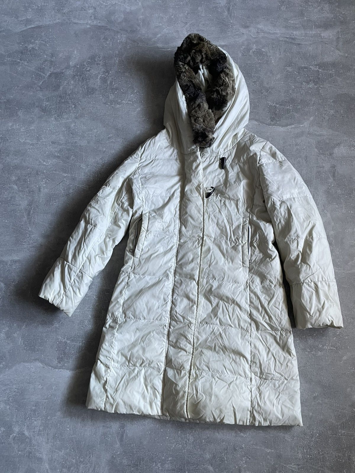 Max Mara Max Mara Puffer coat down Jacket Fur faux trench long old Size M / US 6-8 / IT 42-44 - 1 Thumbnail