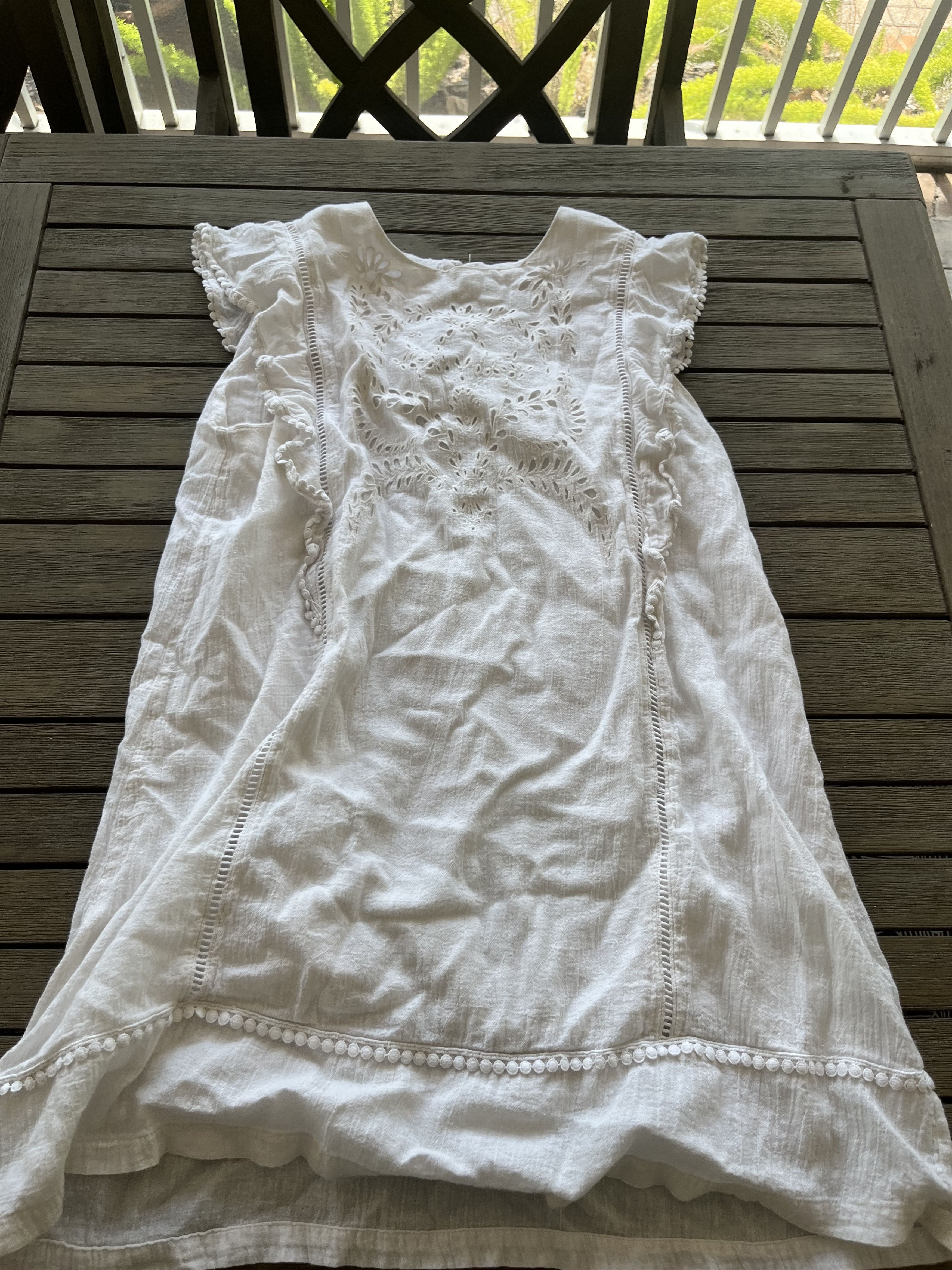 Vintage White Summer Beach Dress Size M / US 6-8 / IT 42-44 - 1 Thumbnail
