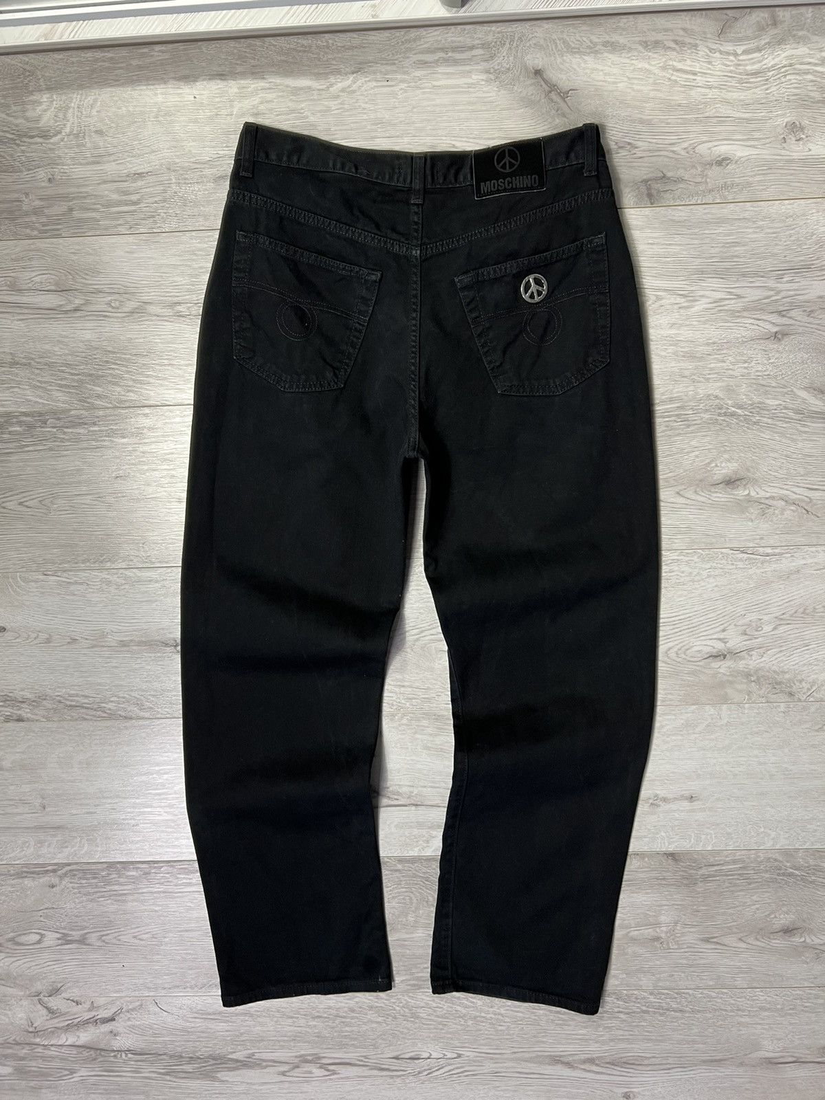 Moschino × Vintage Vintage Moschino Jeans Black Denim Pants Size US 31 - 1 Thumbnail