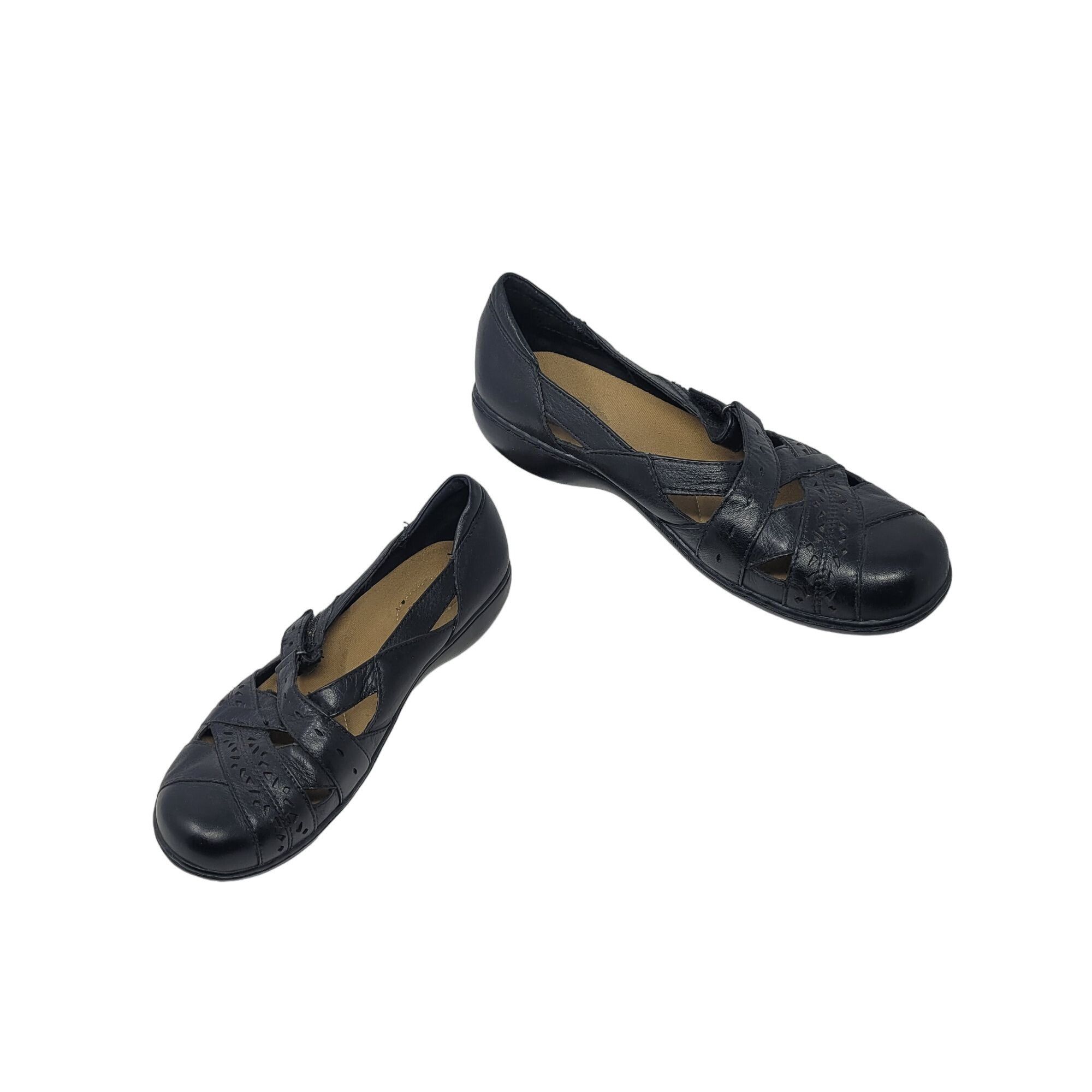 Clarks Y2K Clarks Bendables Leather Mary Janes 9.5 Black Flats Twee Grailed