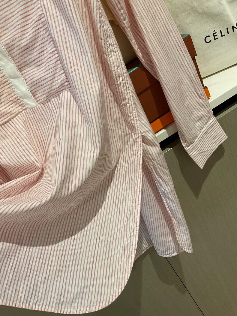 Loro Piana LORO PIANA 100% cotton linen striped shirt Size S / US 4 / IT 40 - 4 Thumbnail